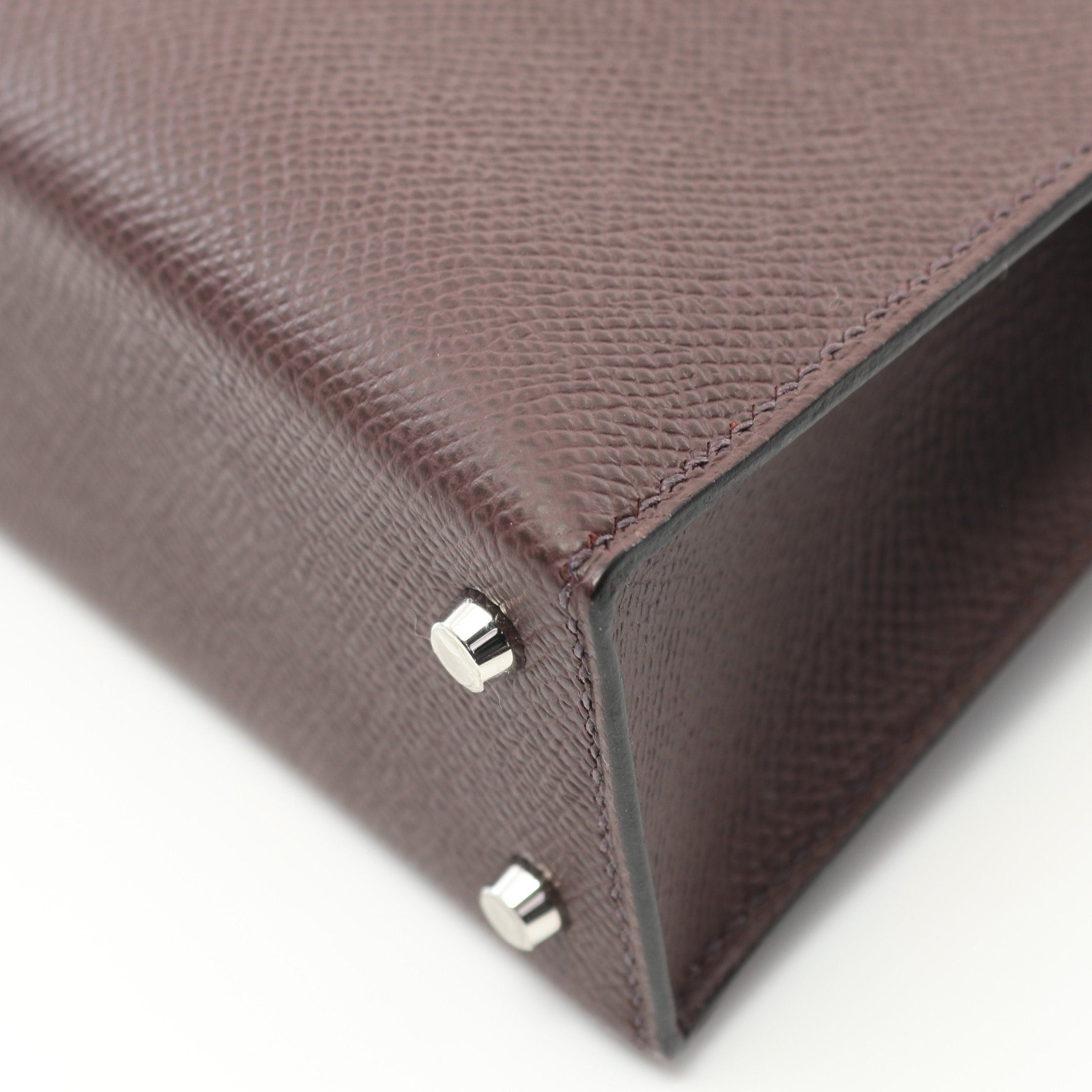 Hermes Hermes Mini Kelly 2 Tricolor Rouge Serie Mauve Sylvestre Handbag Veau Epsom Bordeaux Light Pink Black Silver Hardware Outside Sewing U Stamp Size ONE SIZE - 7 Thumbnail