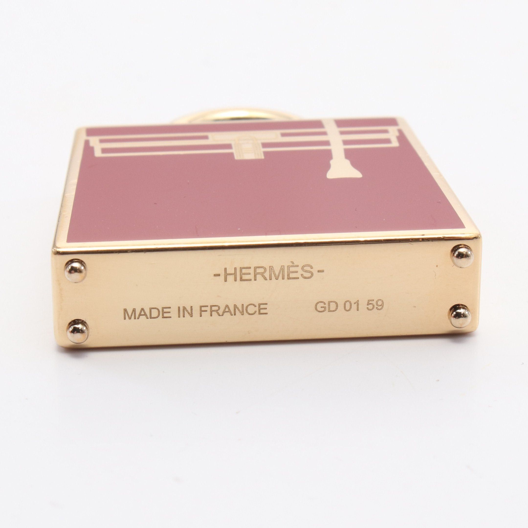 Hermes Hermes Curiosite Kelly Pendant Top Gp Gold Red Size ONE SIZE - 3 Thumbnail
