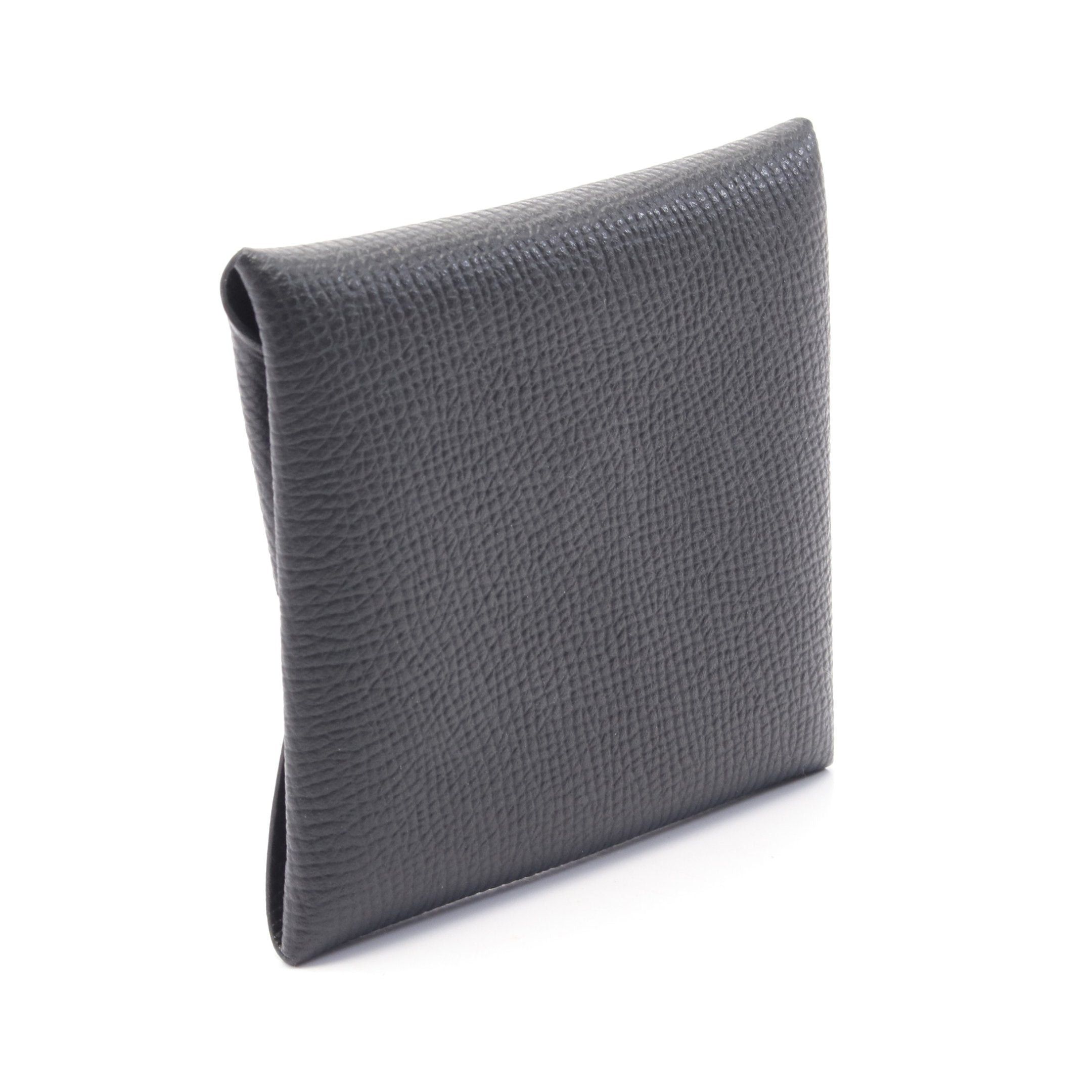 Hermes Hermes Bastia Coin Purse Veau Epsom Black Silver Hardware Size ONE SIZE - 2 Thumbnail