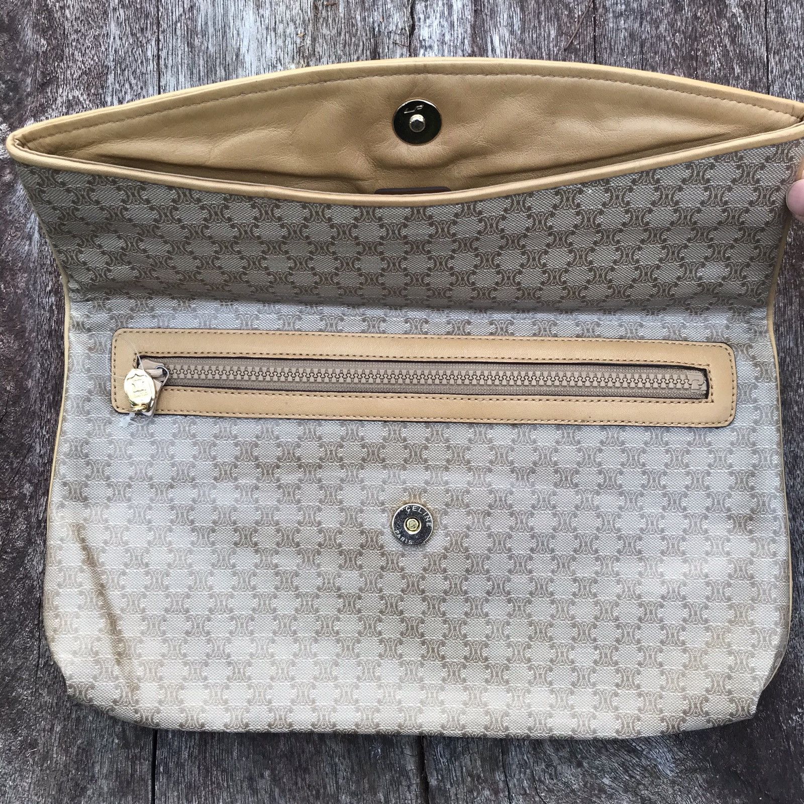 Celine Vintage CELINE Monogram Clutch Bag Italy Size ONE SIZE - 3 Thumbnail