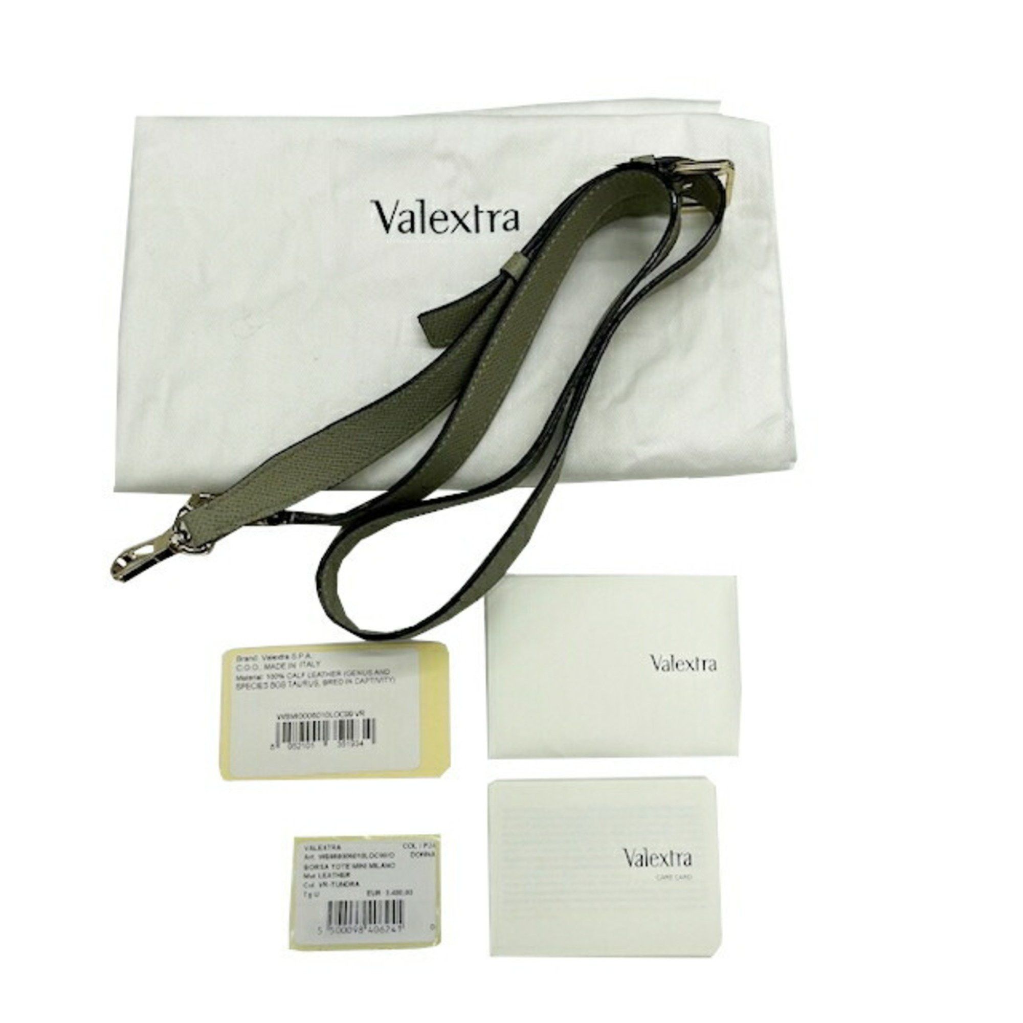 Valextra Valextra 2 Handle Milano Bag Mini Soft Calfskin Tundra Green Handbag Shoulder for Women Size ONE SIZE - 13 Thumbnail