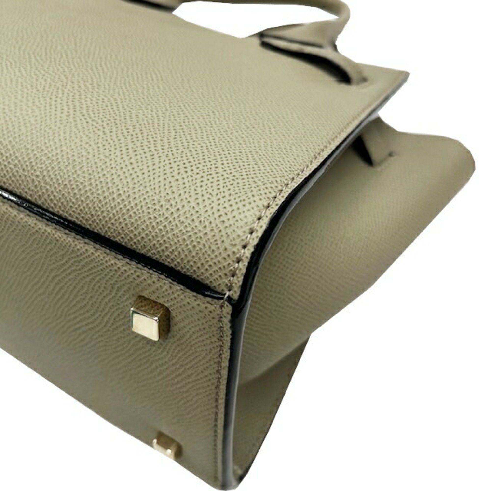 Valextra Valextra 2 Handle Milano Bag Mini Soft Calfskin Tundra Green Handbag Shoulder for Women Size ONE SIZE - 9 Thumbnail