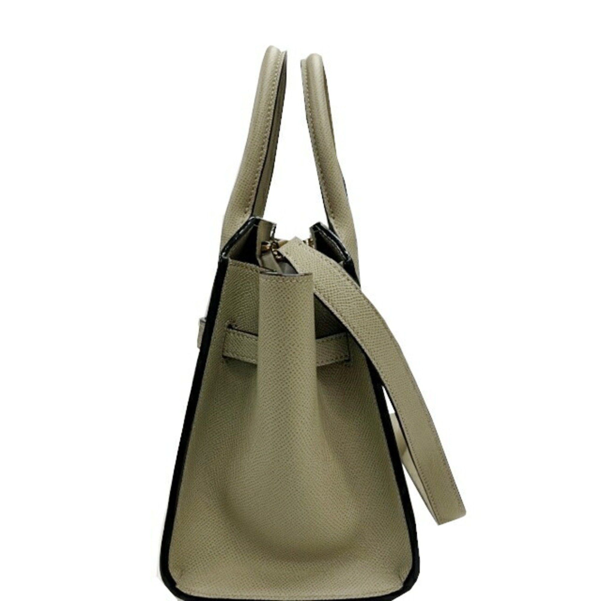 Valextra Valextra 2 Handle Milano Bag Mini Soft Calfskin Tundra Green Handbag Shoulder for Women Size ONE SIZE - 3 Thumbnail
