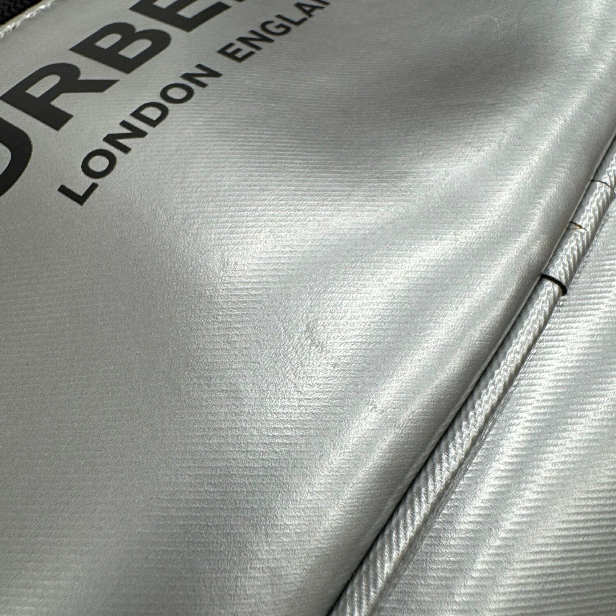Burberry Burberry Body Bag Waist Shoulder Metallic Silver Leather Men Women Size ONE SIZE - 4 Thumbnail
