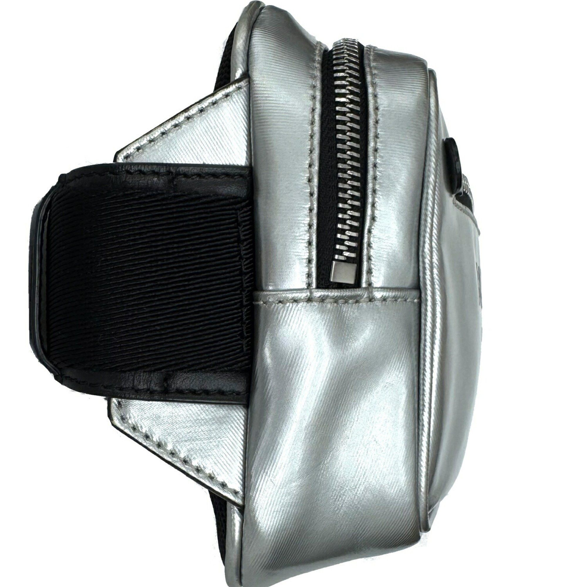Burberry Burberry Body Bag Waist Shoulder Metallic Silver Leather Men Women Size ONE SIZE - 7 Thumbnail