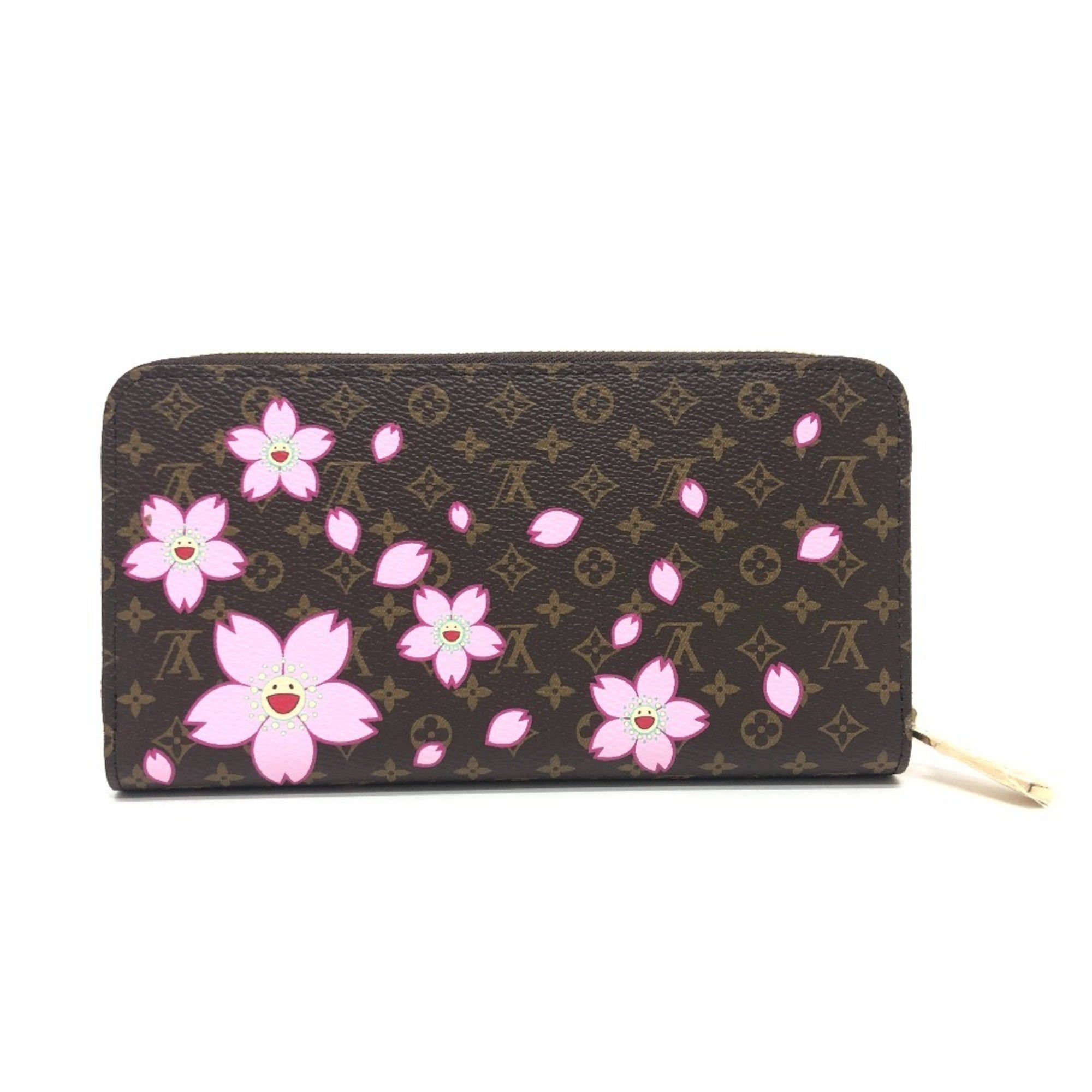 Louis Vuitton 花柄 長財布 ピンク LOUIS VUITTON M13433 Takashi Murakami Monogram LV x TM Zippy