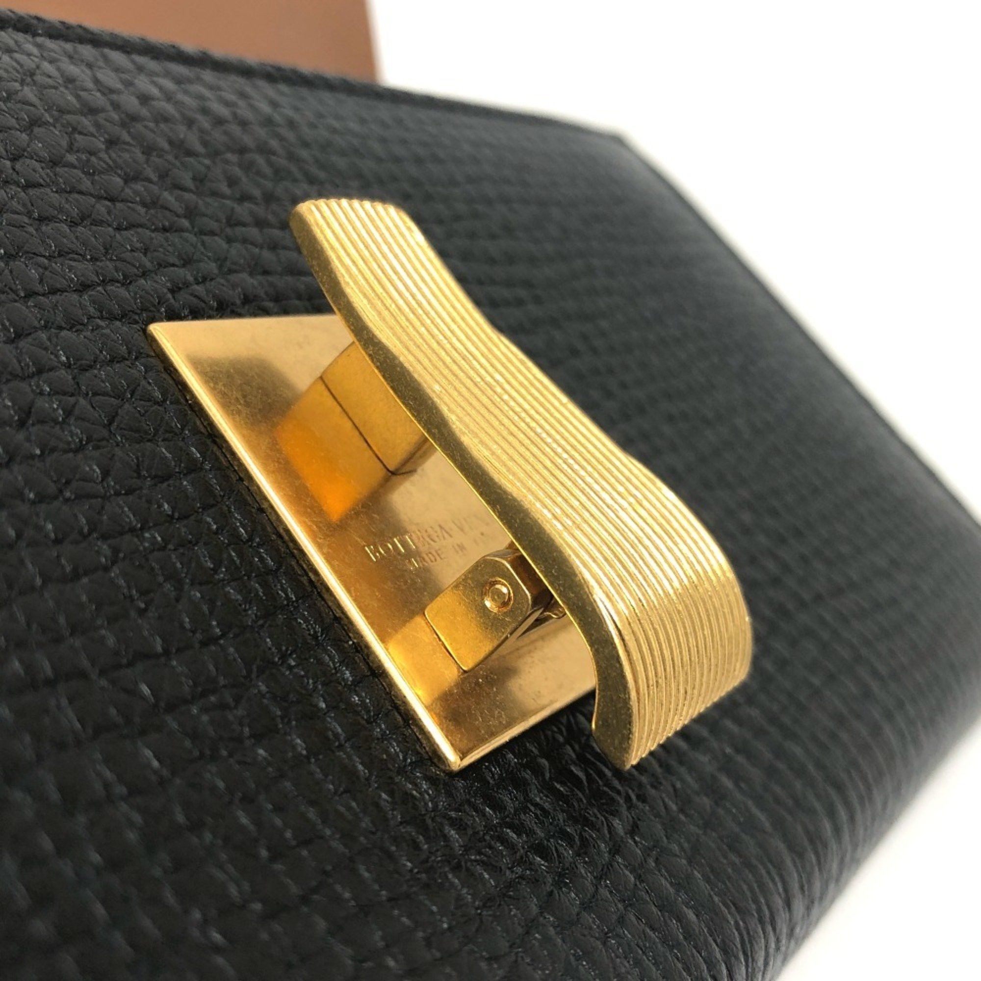 Bottega Veneta BOTTEGA VENETA Palmellato Bi-fold Long Wallet Continental Leather Women's Black Size ONE SIZE - 18 Thumbnail