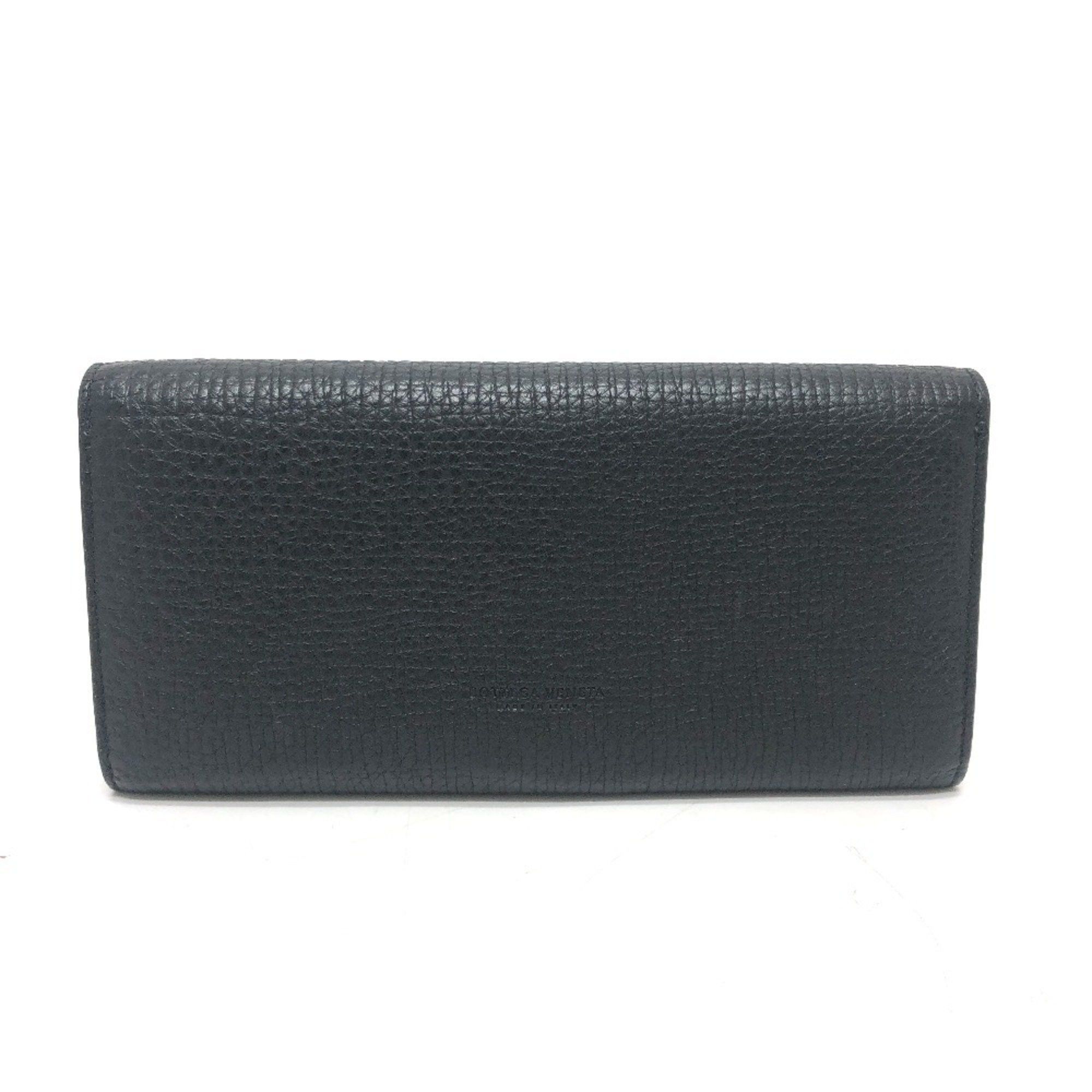 Bottega Veneta BOTTEGA VENETA Palmellato Bi-fold Long Wallet Continental Leather Women's Black Size ONE SIZE - 2 Thumbnail