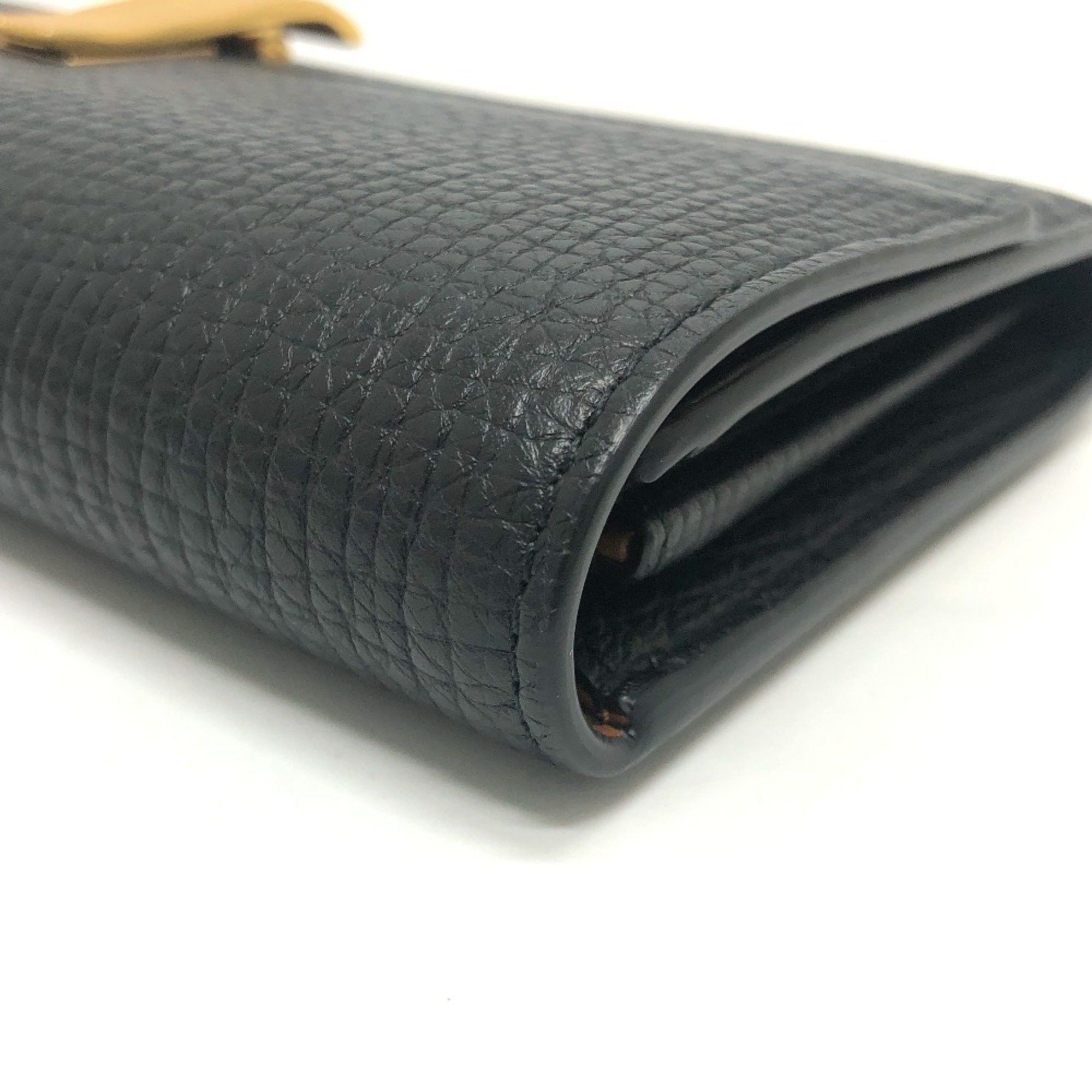 Bottega Veneta BOTTEGA VENETA Palmellato Bi-fold Long Wallet Continental Leather Women's Black Size ONE SIZE - 14 Thumbnail