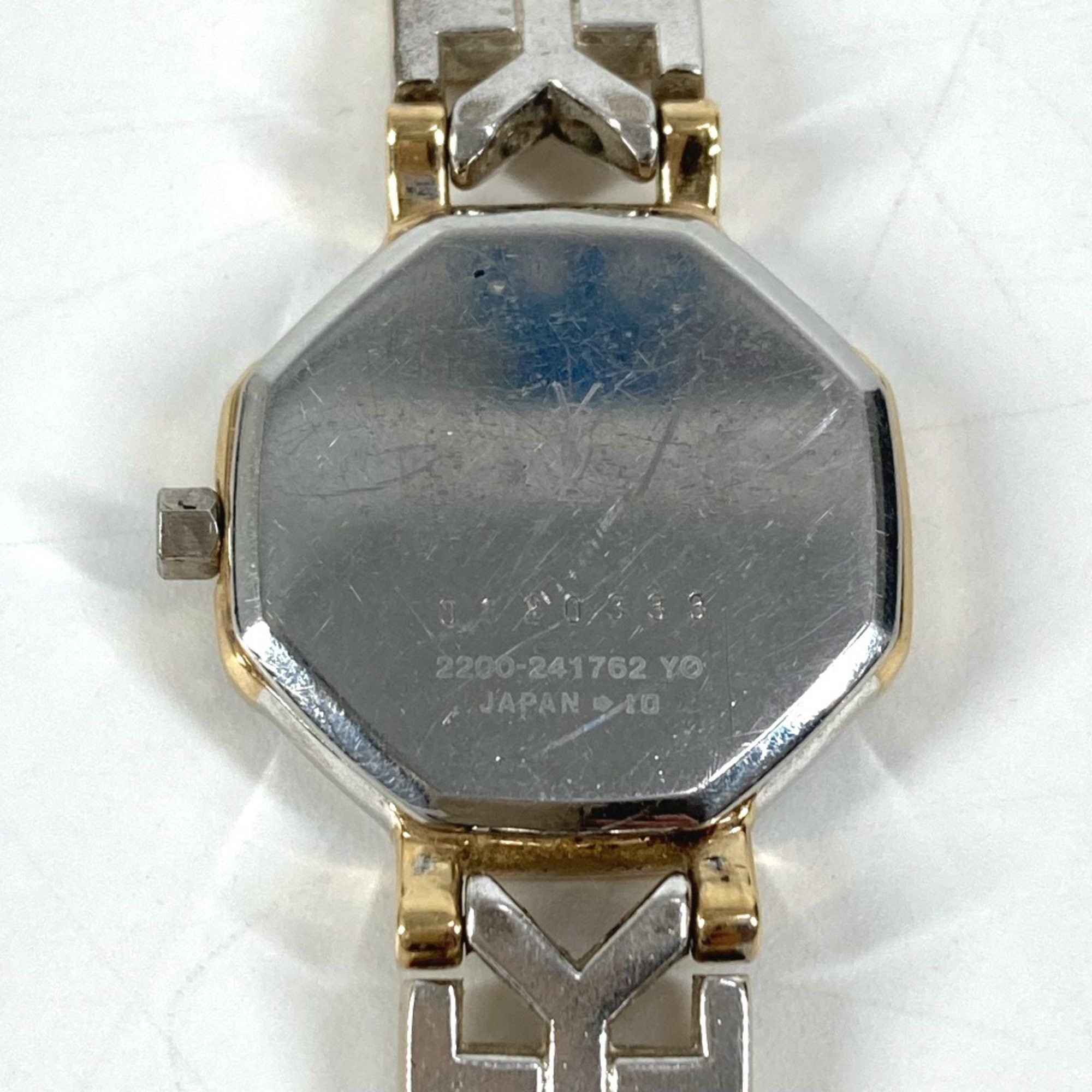 Yves Saint Laurent YVES SAINT LAURENT 2200-241762 Octagon Watch Quartz 2 Hand Analogue Metal Ladies Silver Size ONE SIZE - 6 Thumbnail
