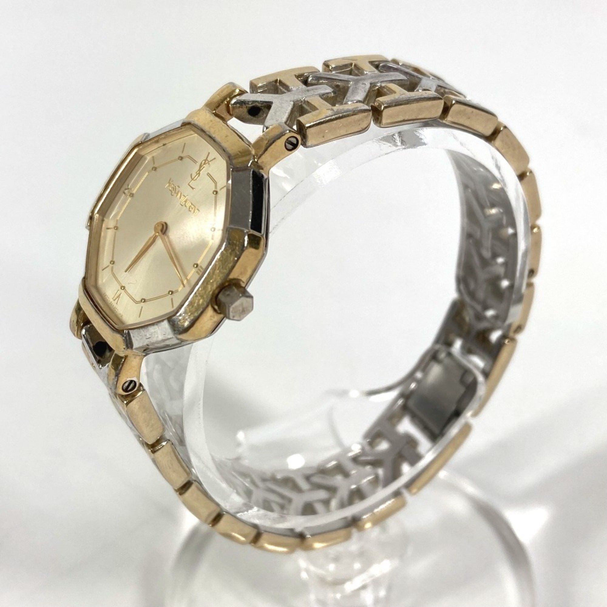 Yves Saint Laurent YVES SAINT LAURENT 2200-241762 Octagon Watch Quartz 2 Hand Analogue Metal Ladies Silver Size ONE SIZE - 2 Thumbnail