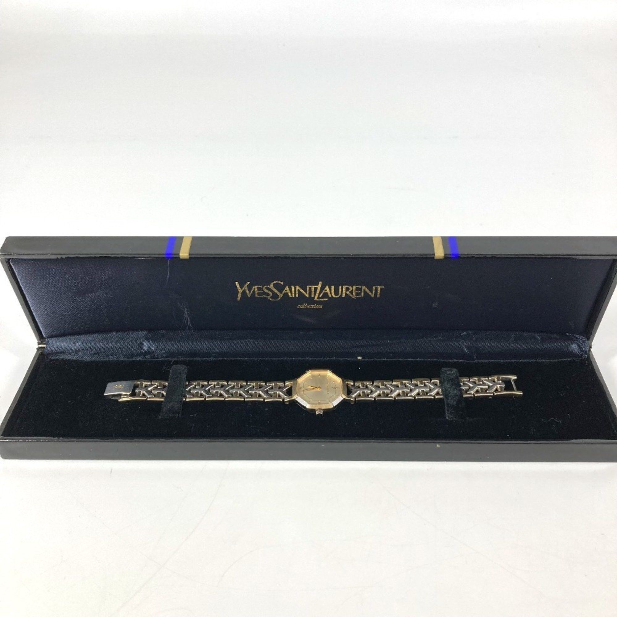 Yves Saint Laurent YVES SAINT LAURENT 2200-241762 Octagon Watch Quartz 2 Hand Analogue Metal Ladies Silver Size ONE SIZE - 14 Thumbnail