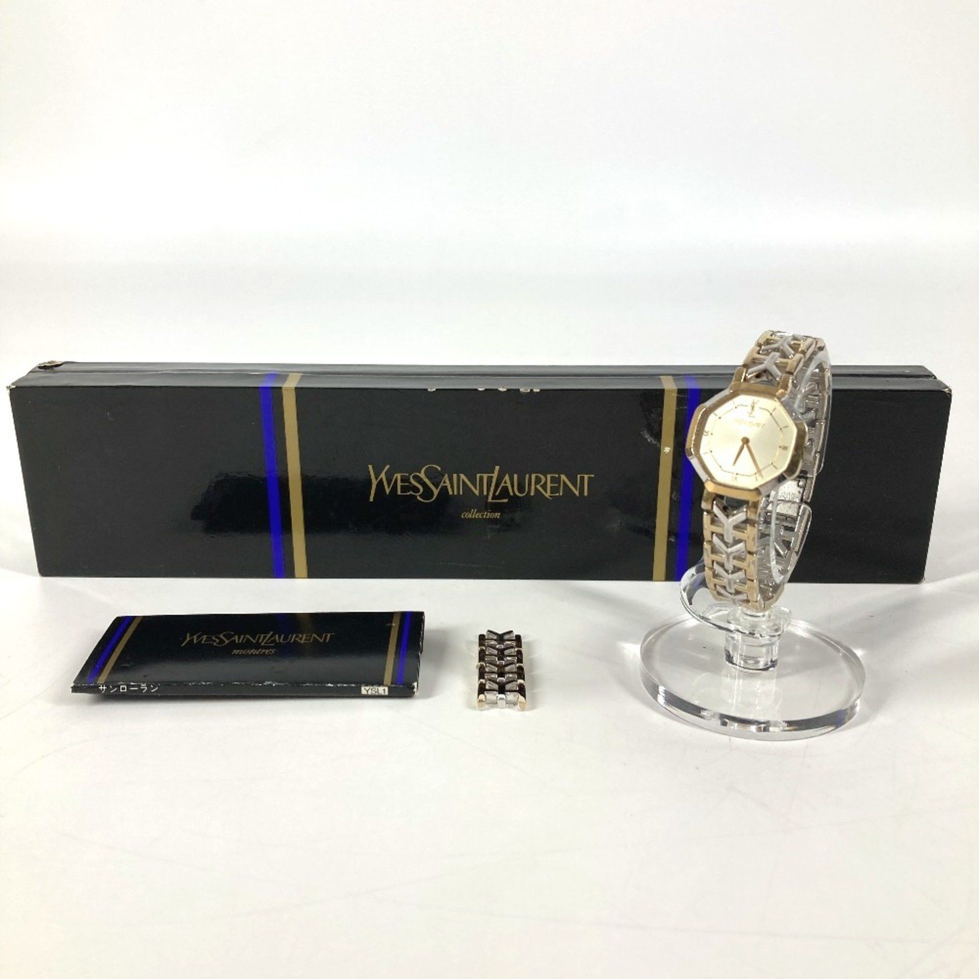Yves Saint Laurent YVES SAINT LAURENT 2200-241762 Octagon Watch Quartz 2 Hand Analogue Metal Ladies Silver Size ONE SIZE - 15 Thumbnail