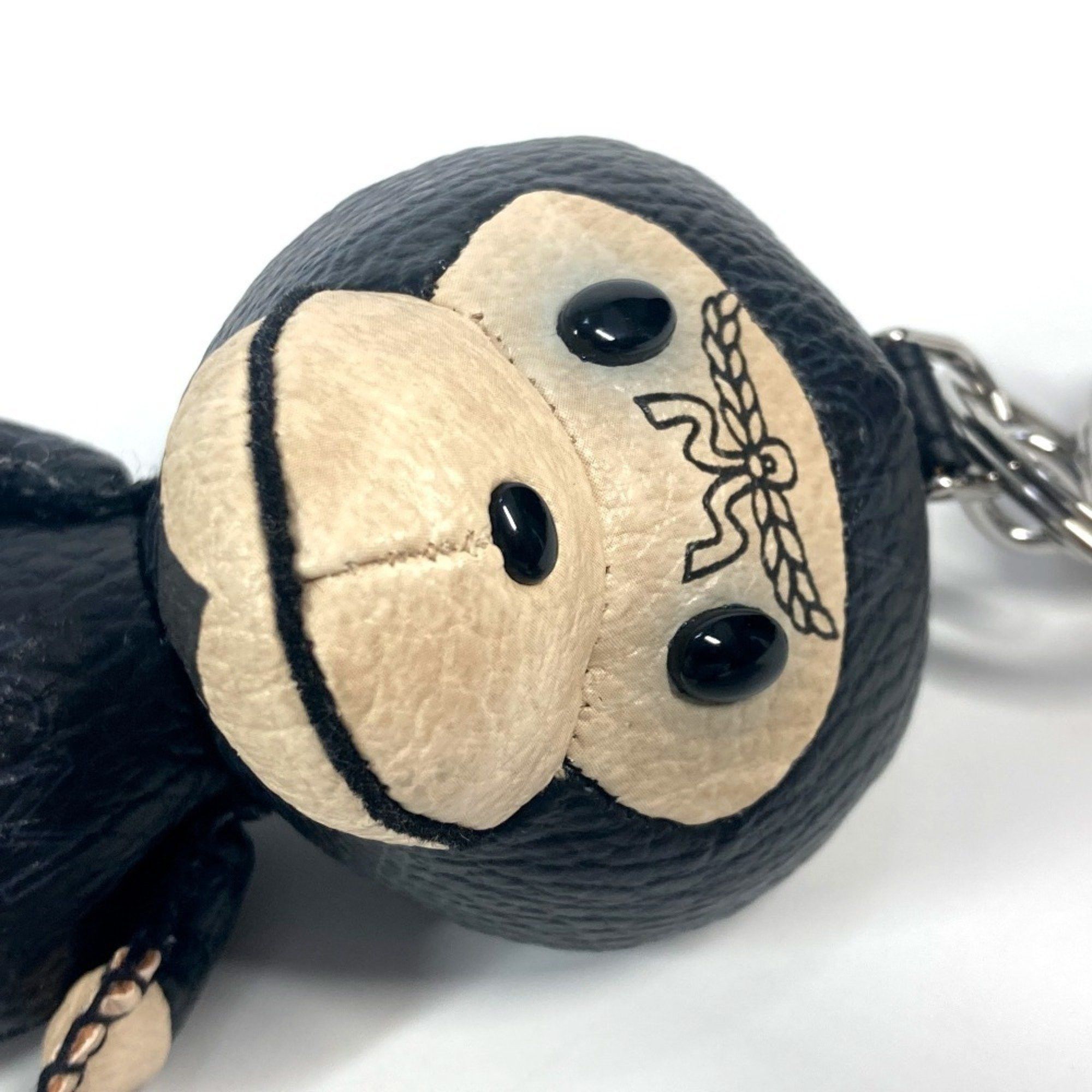 MCM MCM A BATHING APE Milo Visetos Bag Charm Keychain Leather Men's Women's Black Size ONE SIZE - 5 Thumbnail