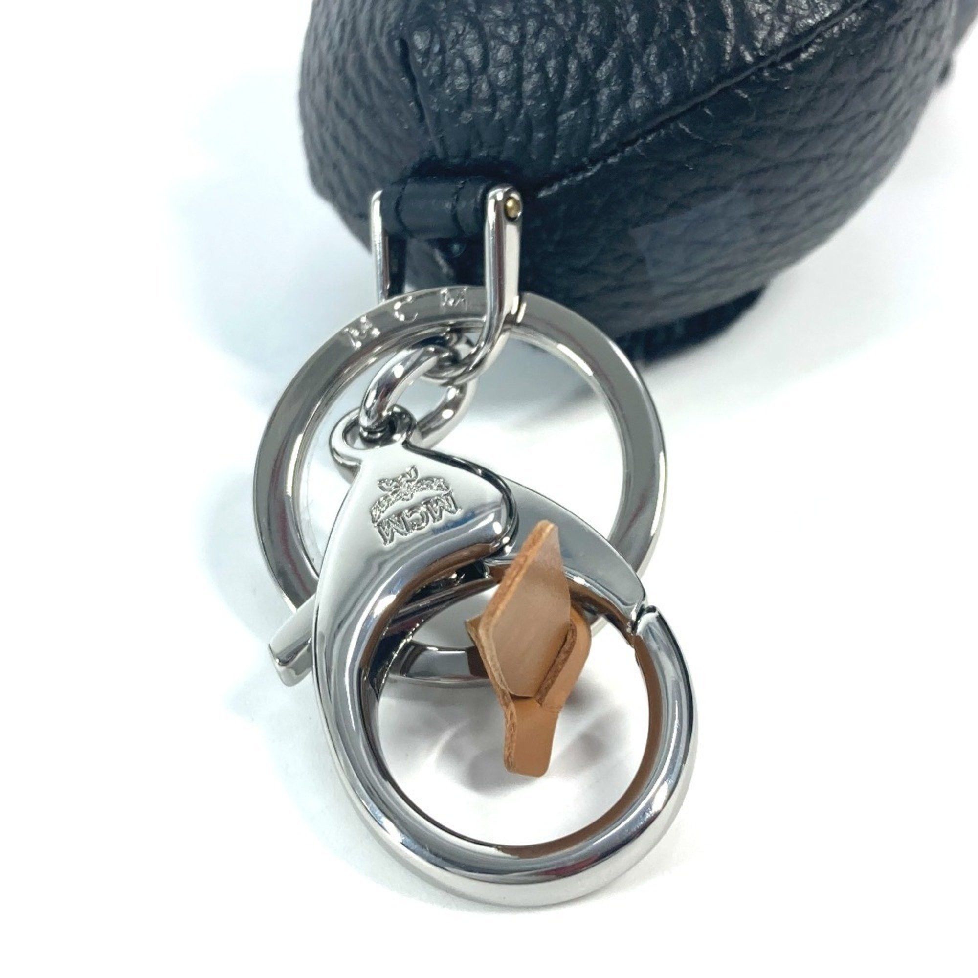 MCM MCM A BATHING APE Milo Visetos Bag Charm Keychain Leather Men's Women's Black Size ONE SIZE - 4 Thumbnail