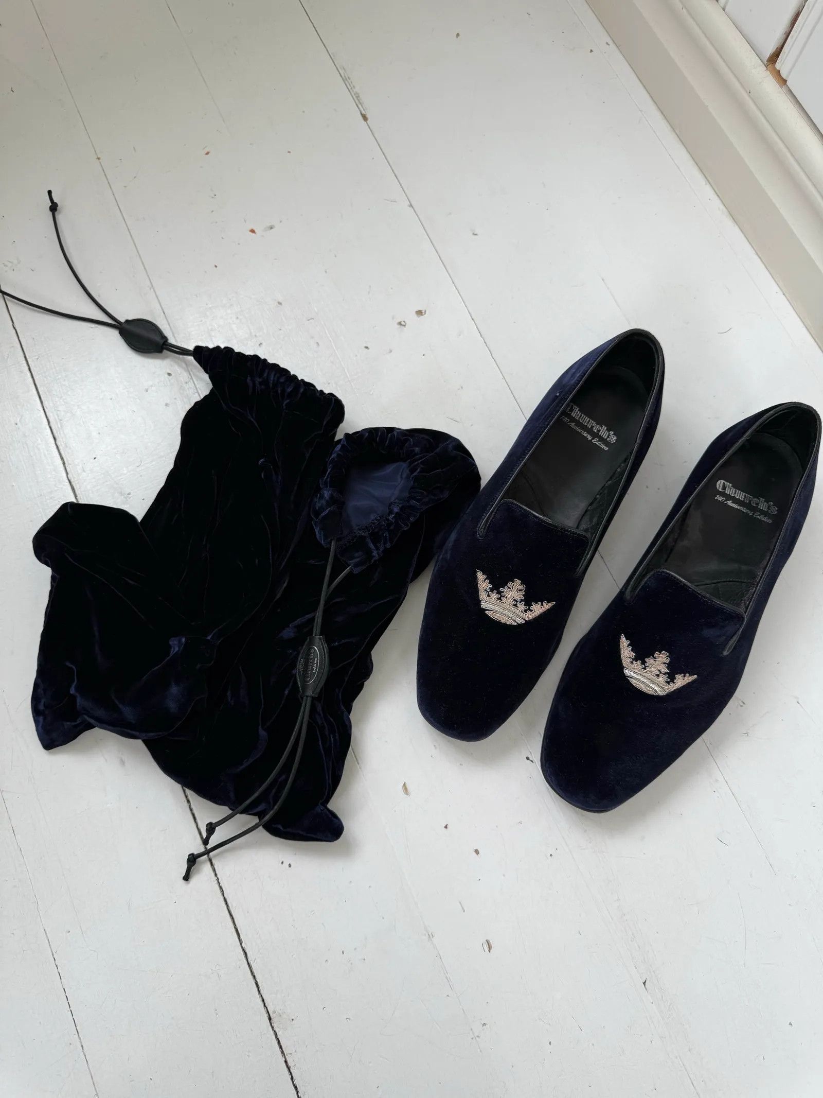 Church's Church’s Velvet slippers Loafers Size US 11 / EU 44 - 3 Thumbnail