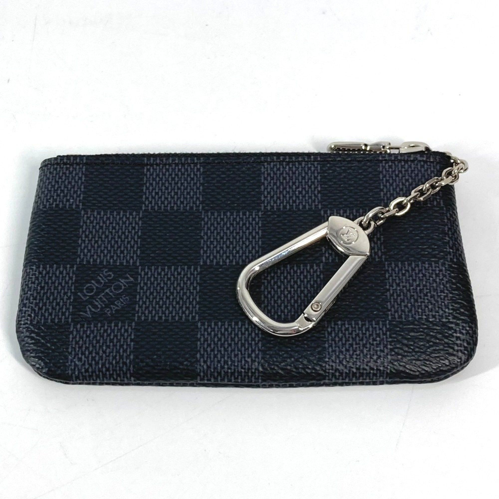 LOUIS VUITTON N60155 Damier Graphite Card Key Case Pochette Cle