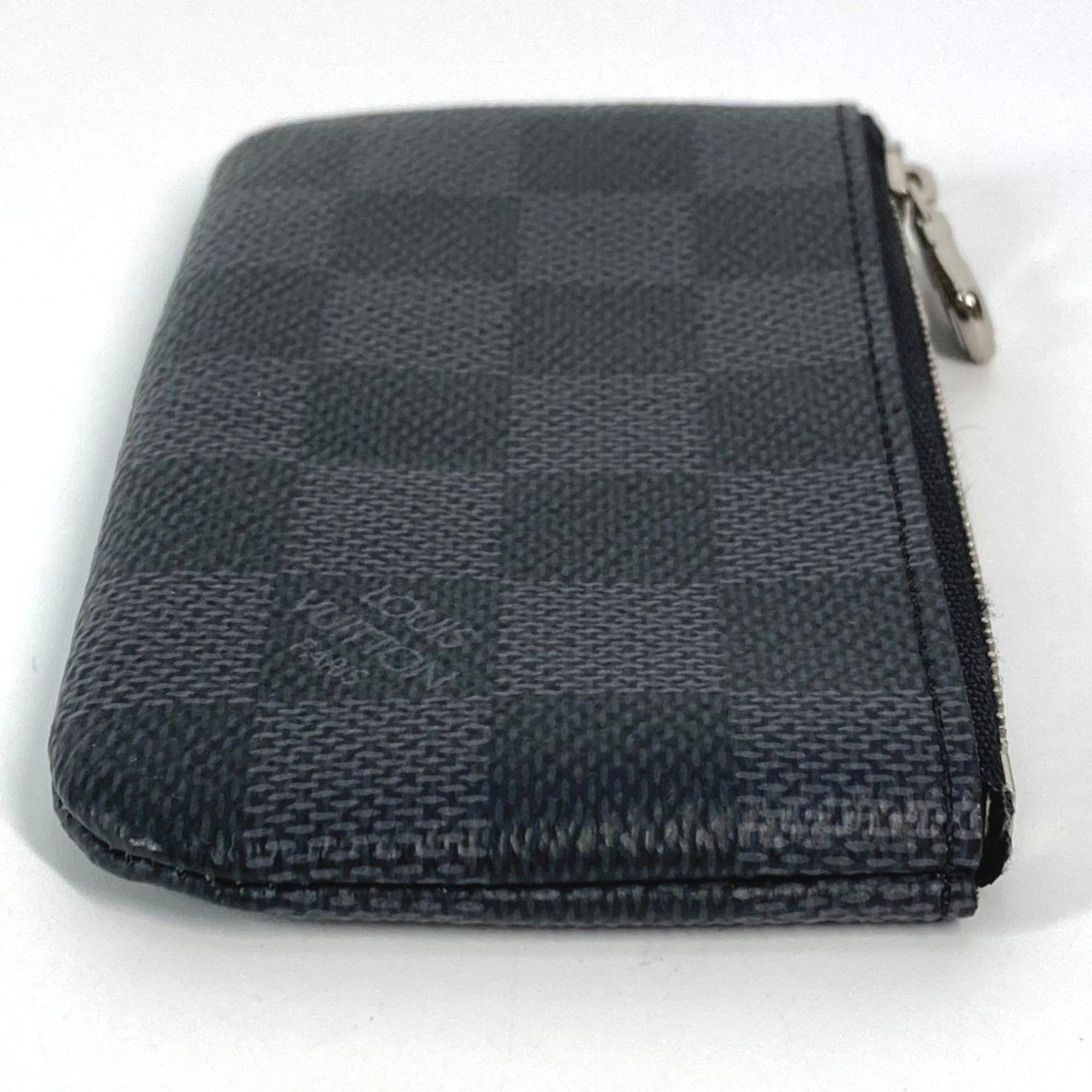 LOUIS VUITTON N60155 Damier Graphite Card Key Case Pochette Cle