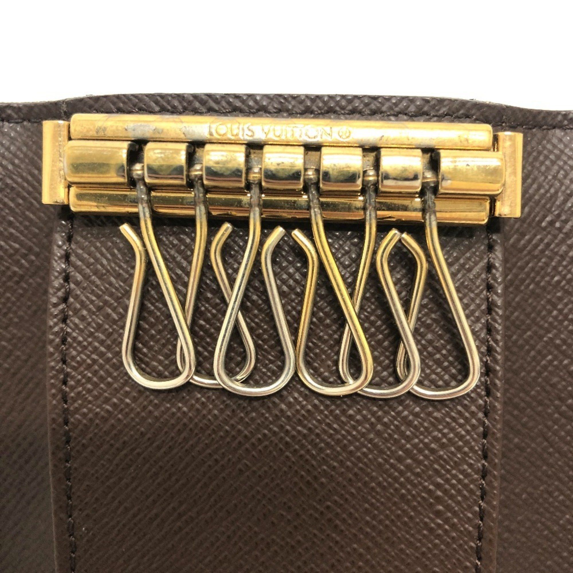 Louis Vuitton LOUIS VUITTON N62630 Multicle 6 6-key case, small item, key Damier canvas, men's, women's, ebene, brown Size ONE SIZE - 8 Thumbnail