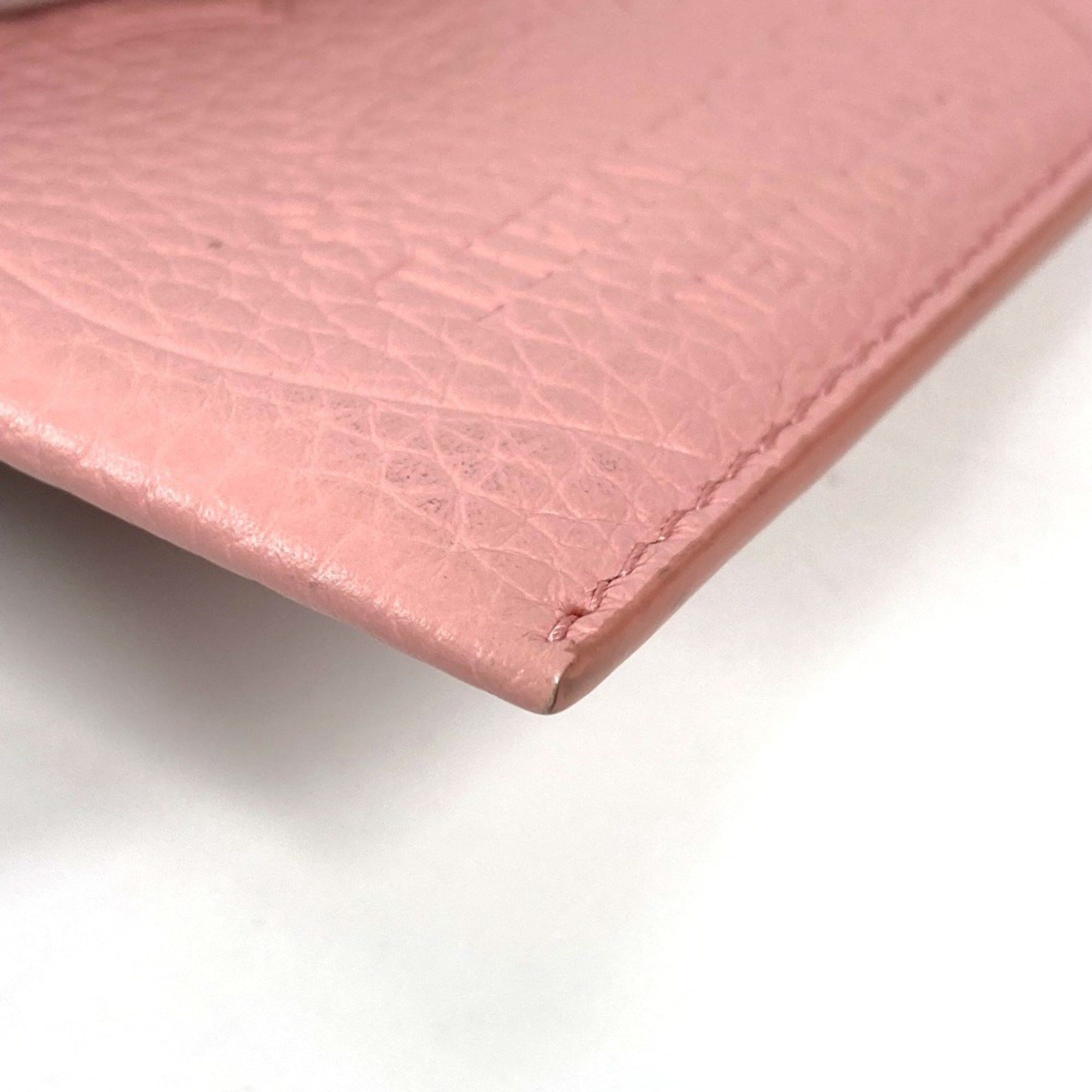 Tiffany & Co. TIFFANY&Co. Tiffany Heart Logo Return to Business Card Holder Pass Case Holder/Card Leather Women's Pink Like New Size ONE SIZE - 6 Thumbnail