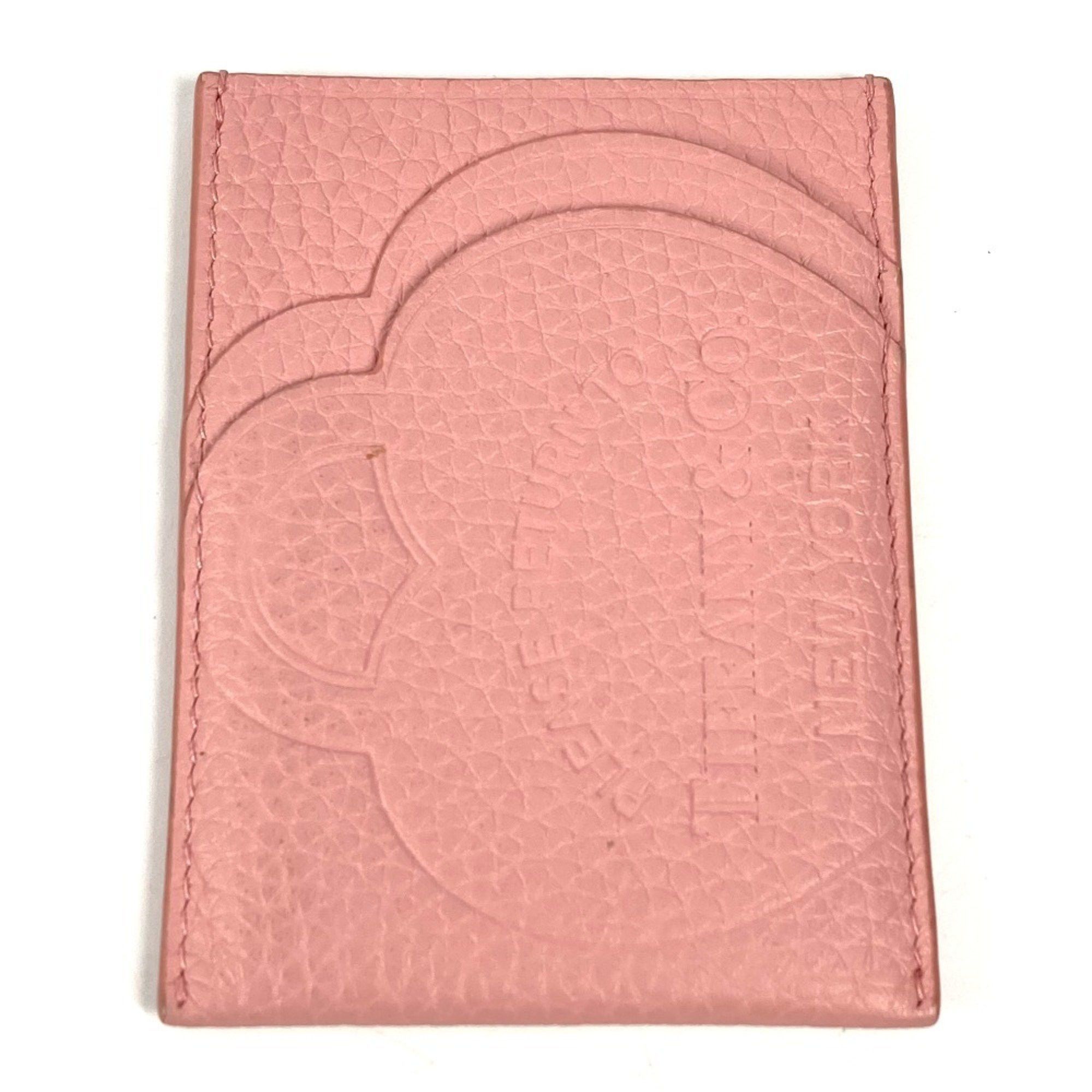 Tiffany & Co. TIFFANY&Co. Tiffany Heart Logo Return to Business Card Holder Pass Case Holder/Card Leather Women's Pink Like New Size ONE SIZE - 3 Thumbnail