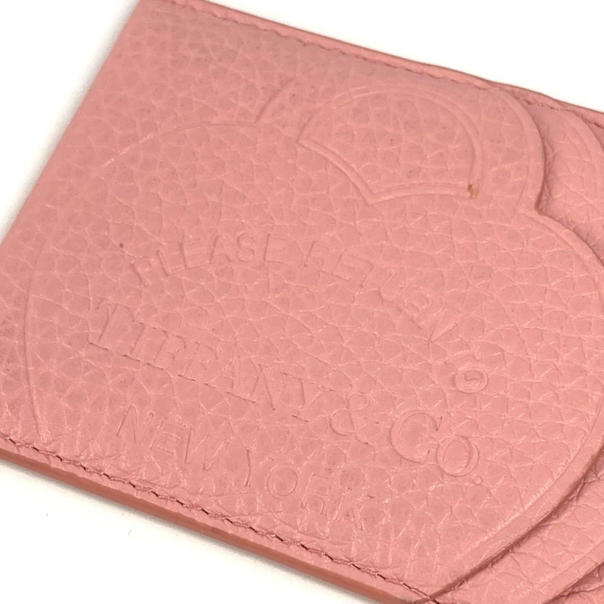 Tiffany & Co. TIFFANY&Co. Tiffany Heart Logo Return to Business Card Holder Pass Case Holder/Card Leather Women's Pink Like New Size ONE SIZE - 10 Thumbnail