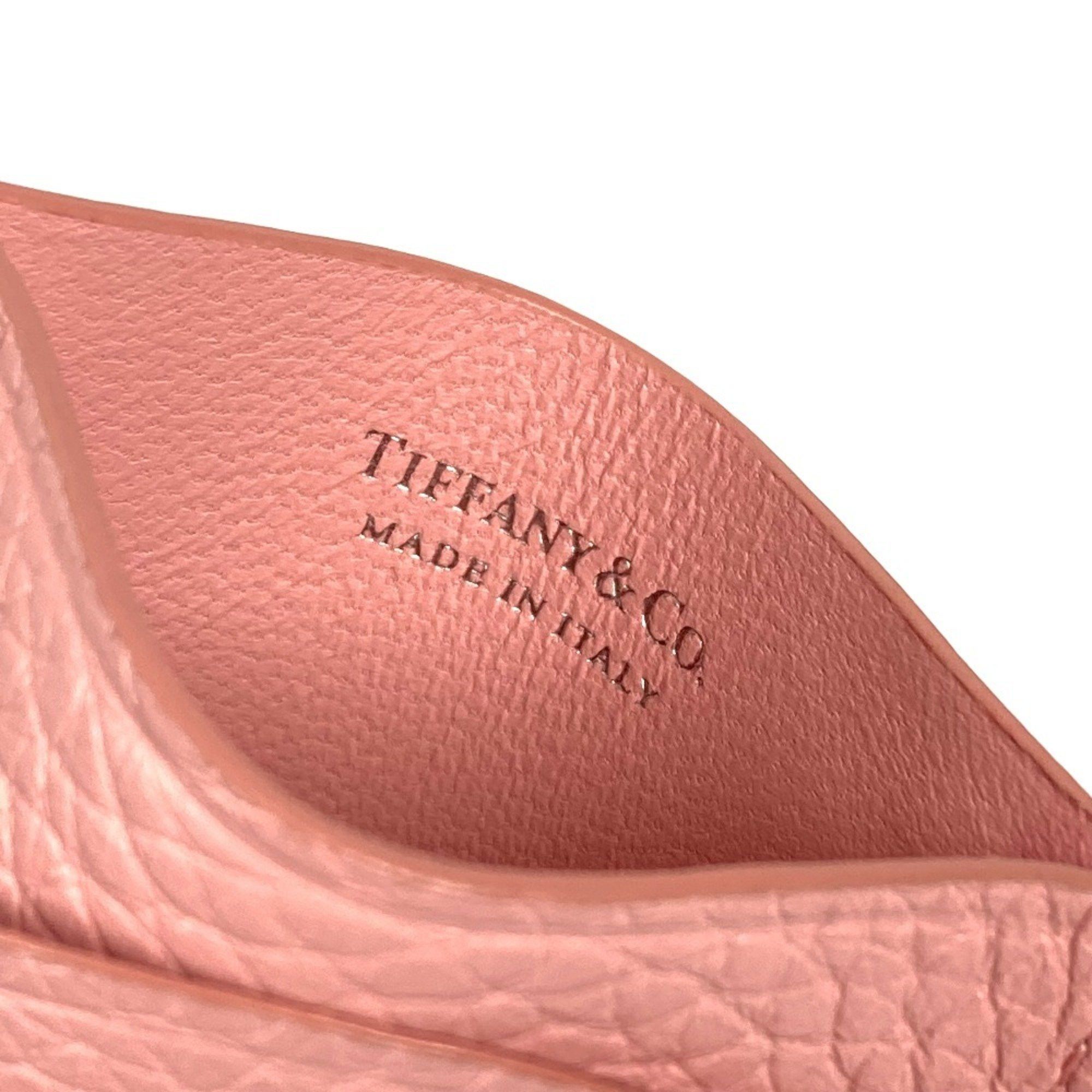 Tiffany & Co. TIFFANY&Co. Tiffany Heart Logo Return to Business Card Holder Pass Case Holder/Card Leather Women's Pink Like New Size ONE SIZE - 9 Thumbnail