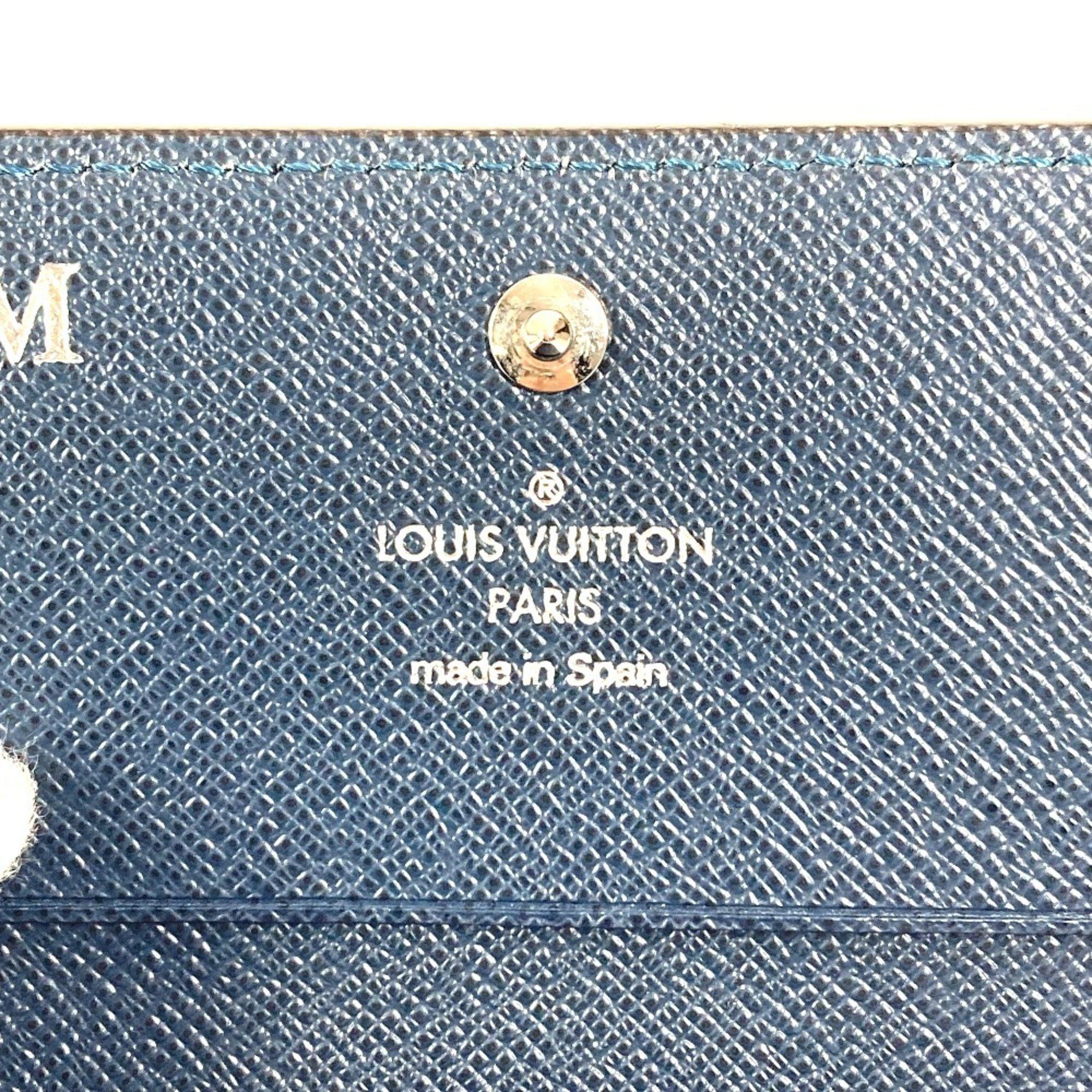 Louis Vuitton LOUIS VUITTON M64022 Taiga Envelope Carte de Visite MM Business Card Holder Pass Case Holder/Card Leather Men's Women's Ocean Navy Size ONE SIZE - 9 Thumbnail