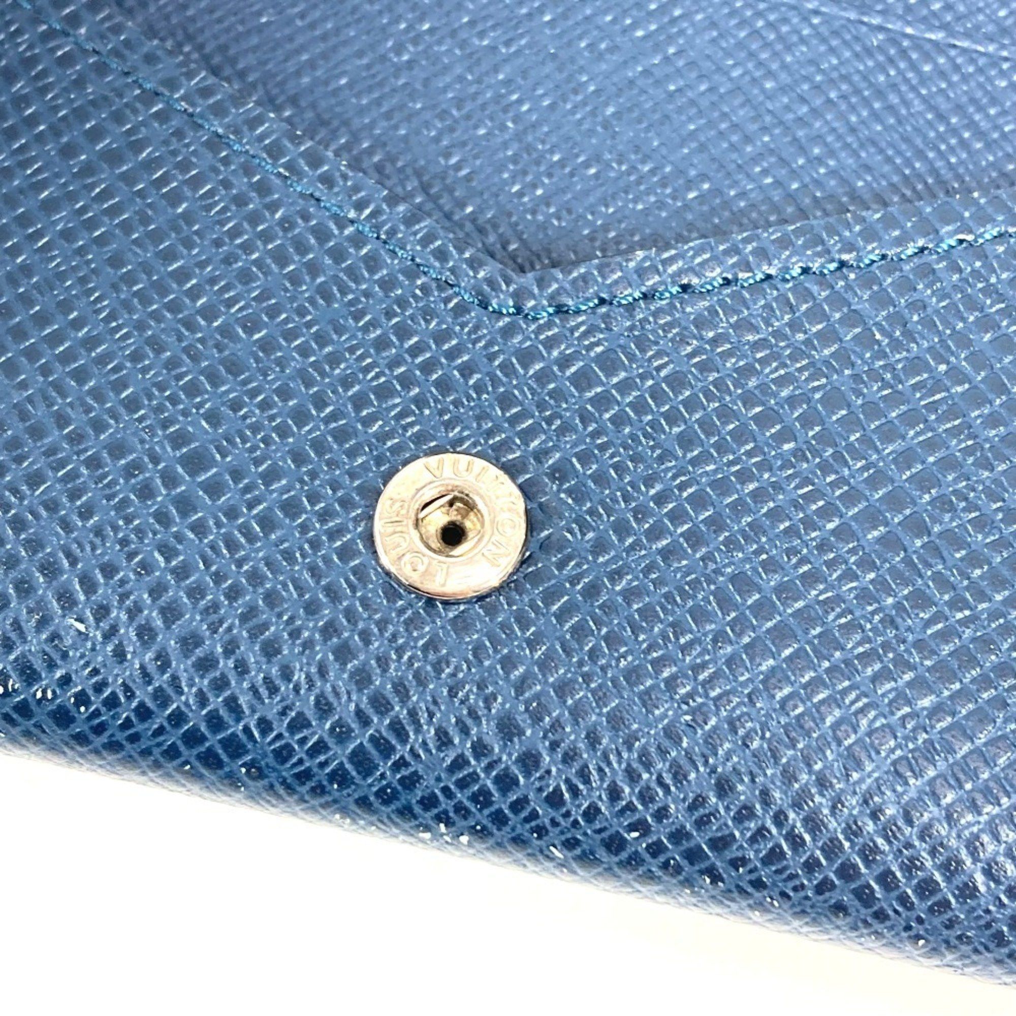 Louis Vuitton LOUIS VUITTON M64022 Taiga Envelope Carte de Visite MM Business Card Holder Pass Case Holder/Card Leather Men's Women's Ocean Navy Size ONE SIZE - 12 Thumbnail