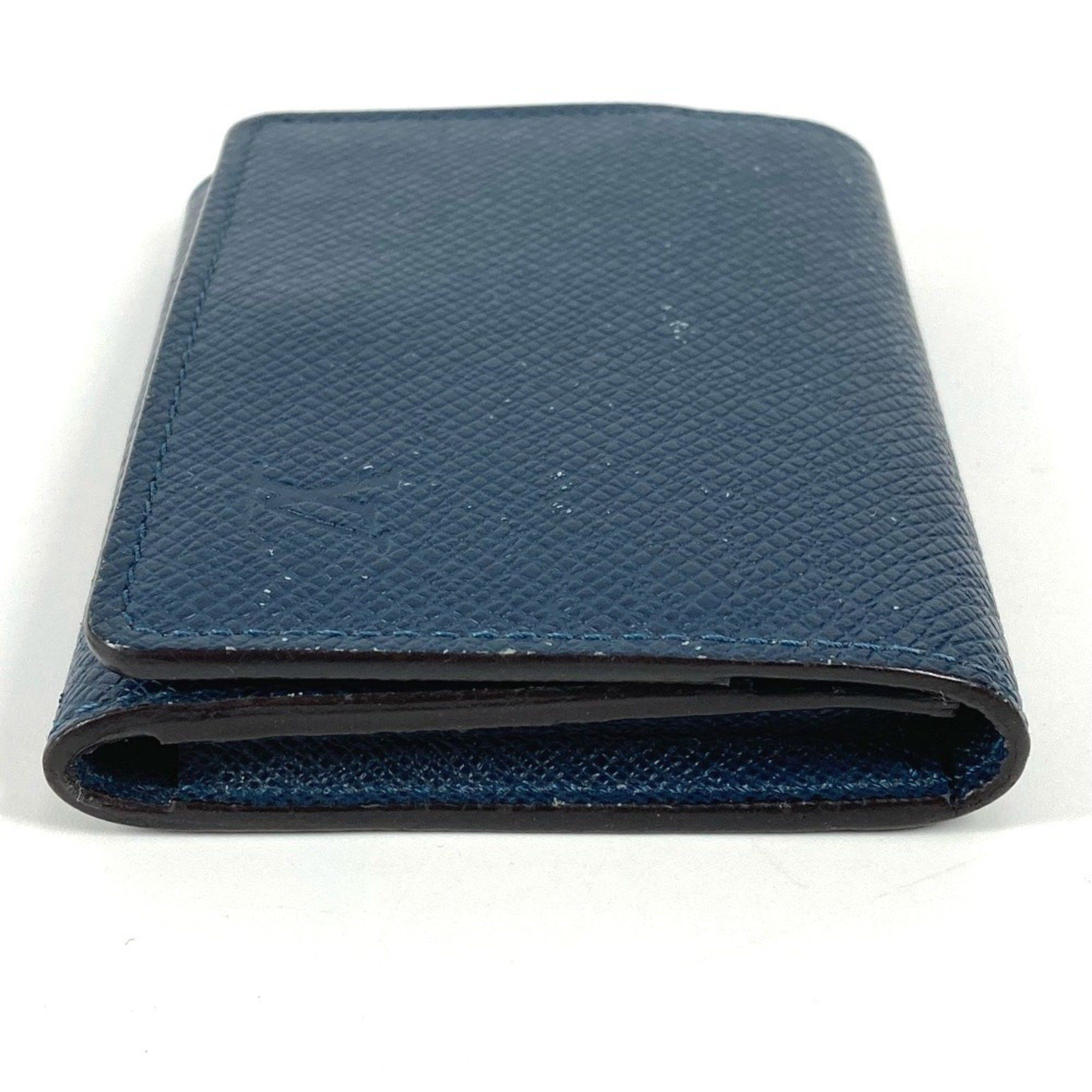 Louis Vuitton LOUIS VUITTON M64022 Taiga Envelope Carte de Visite MM Business Card Holder Pass Case Holder/Card Leather Men's Women's Ocean Navy Size ONE SIZE - 3 Thumbnail