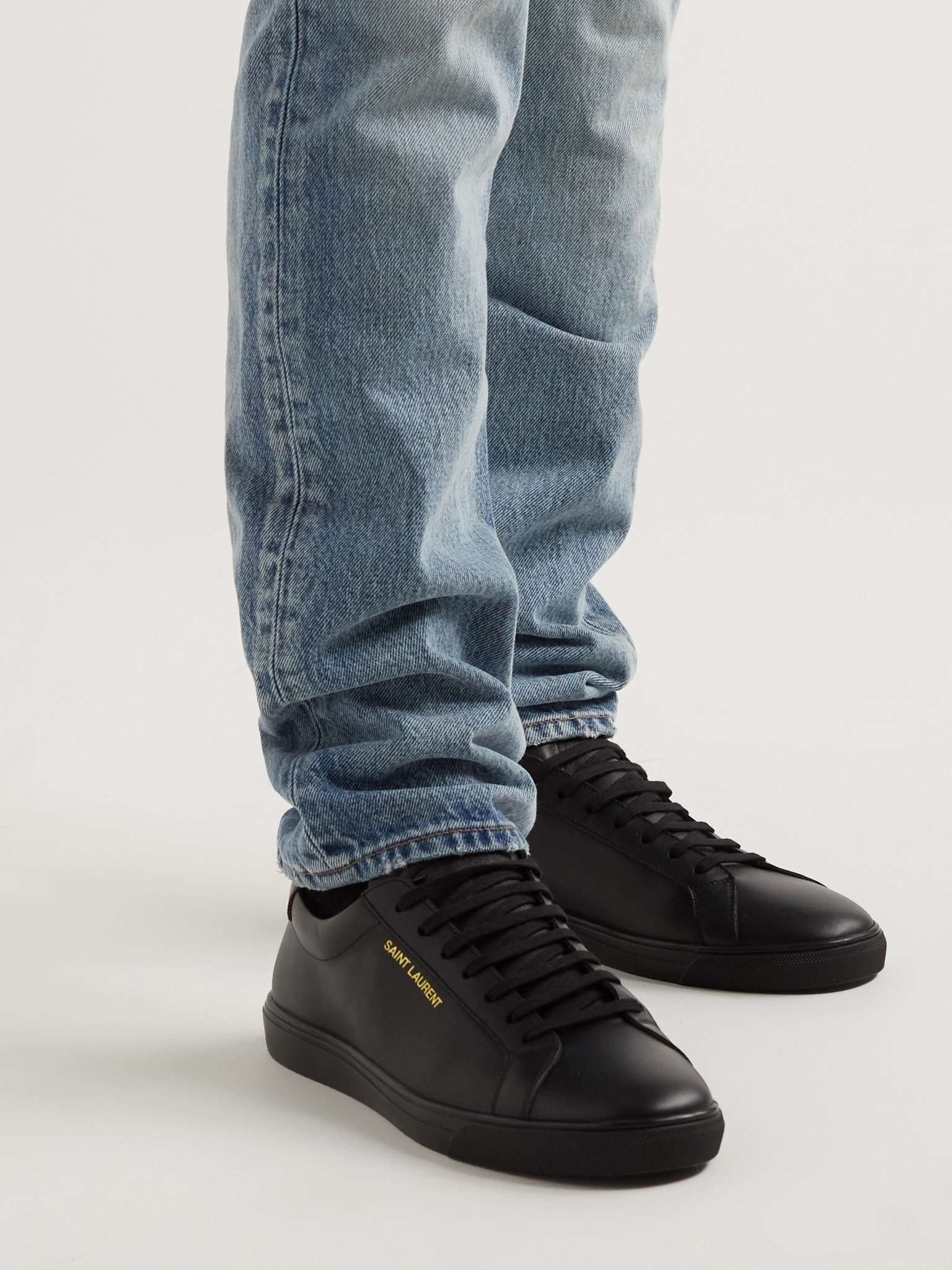 Saint Laurent Paris men's andy sneakers in leather Size US 8 / EU 41 - 2 Thumbnail