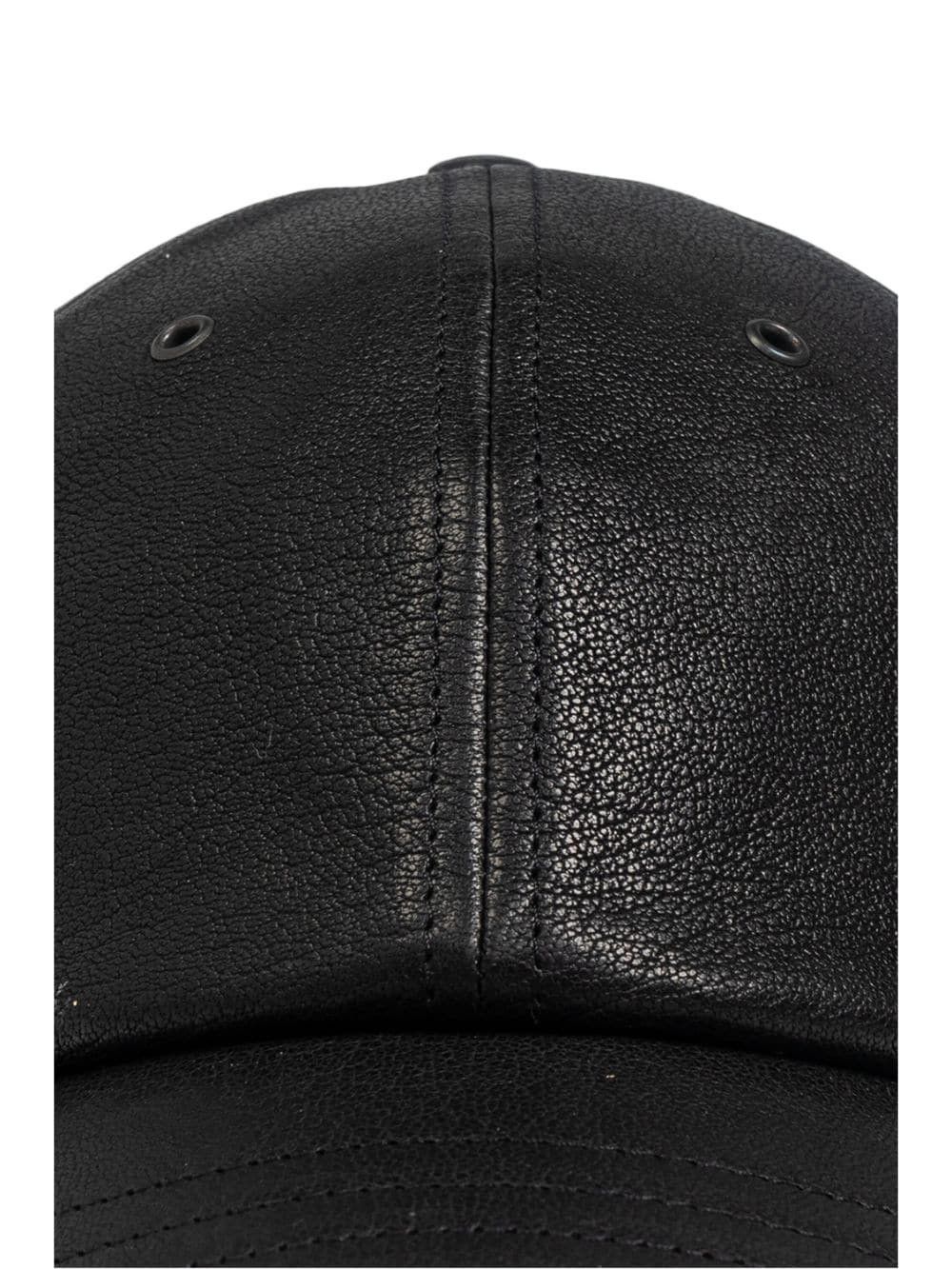 Saint Laurent Paris Cassandre cap in leather Size ONE SIZE - 3 Thumbnail
