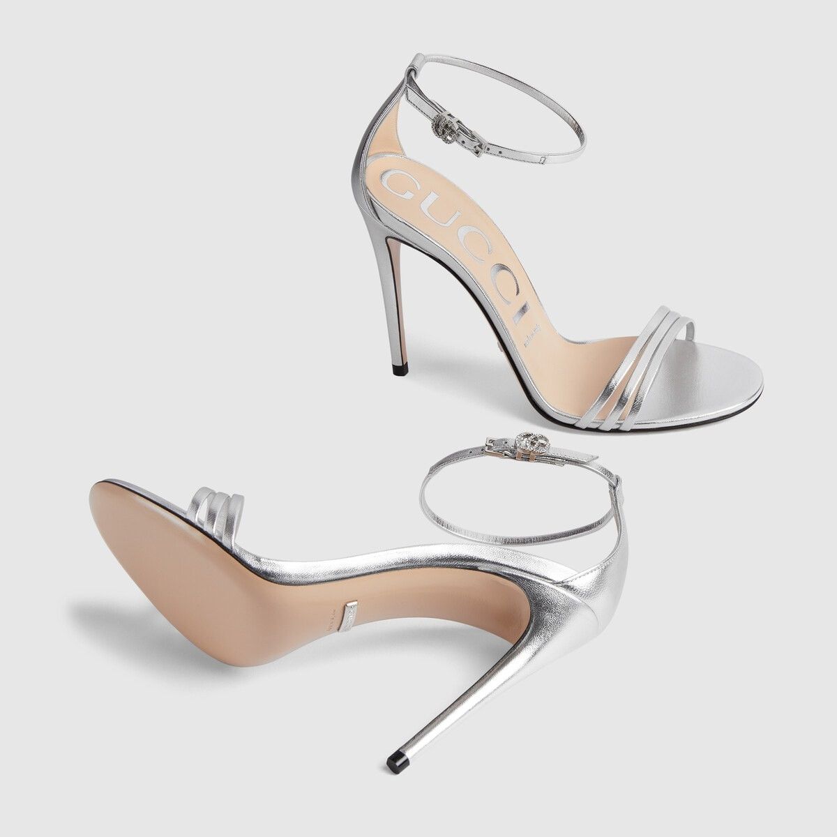 Gucci women's heeled sandal with double G Size US 5 / IT 35 - 4 Thumbnail