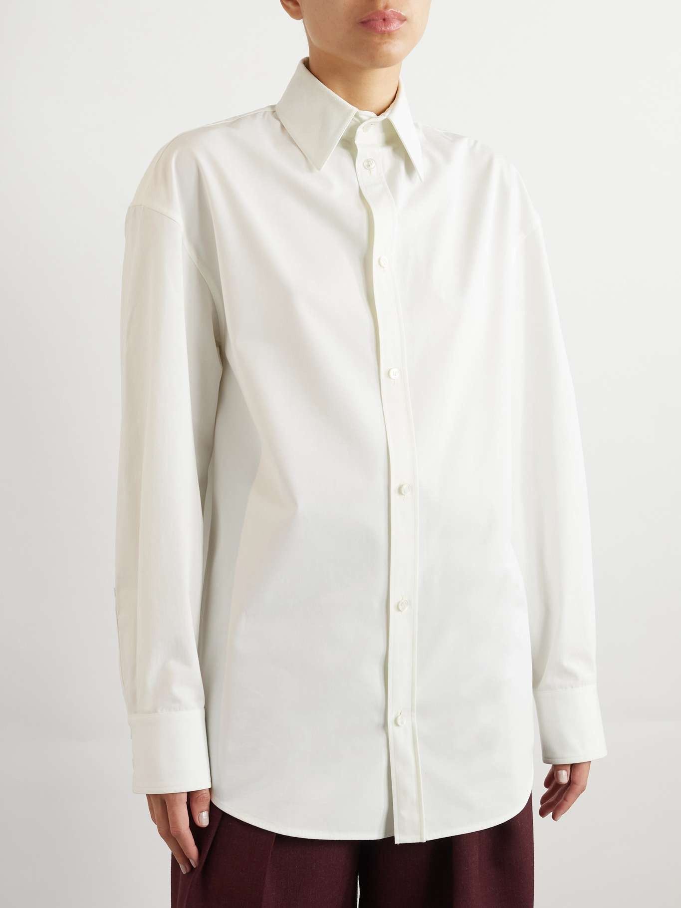 Saint Laurent Paris boyfriend shirt in cotton poplin Size XL / US 12-14 / IT 48-50 - 2 Thumbnail