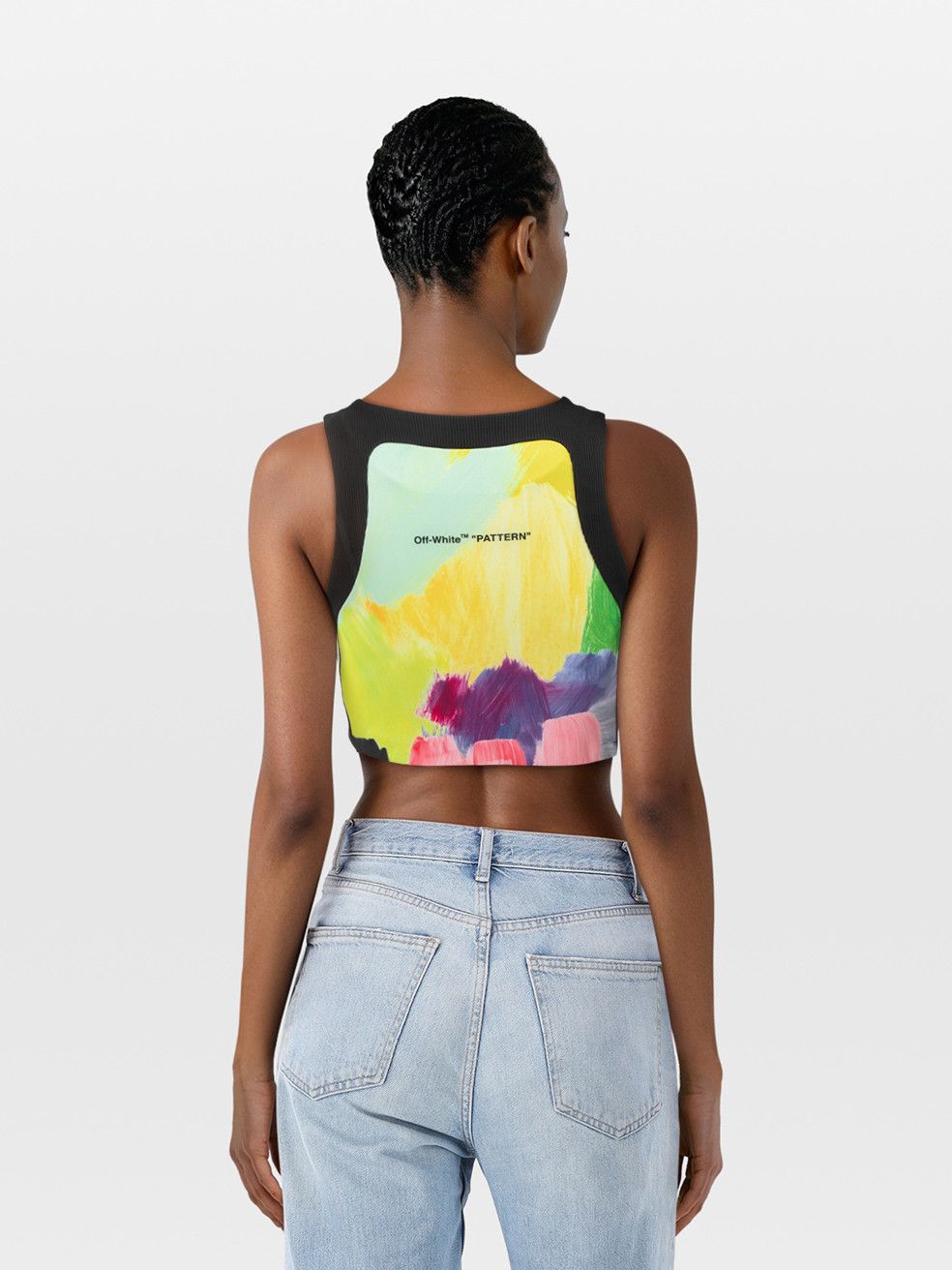 Off-White Brush Stroke Pattern Crop Top Size S / US 4 / IT 40 - 2 Thumbnail