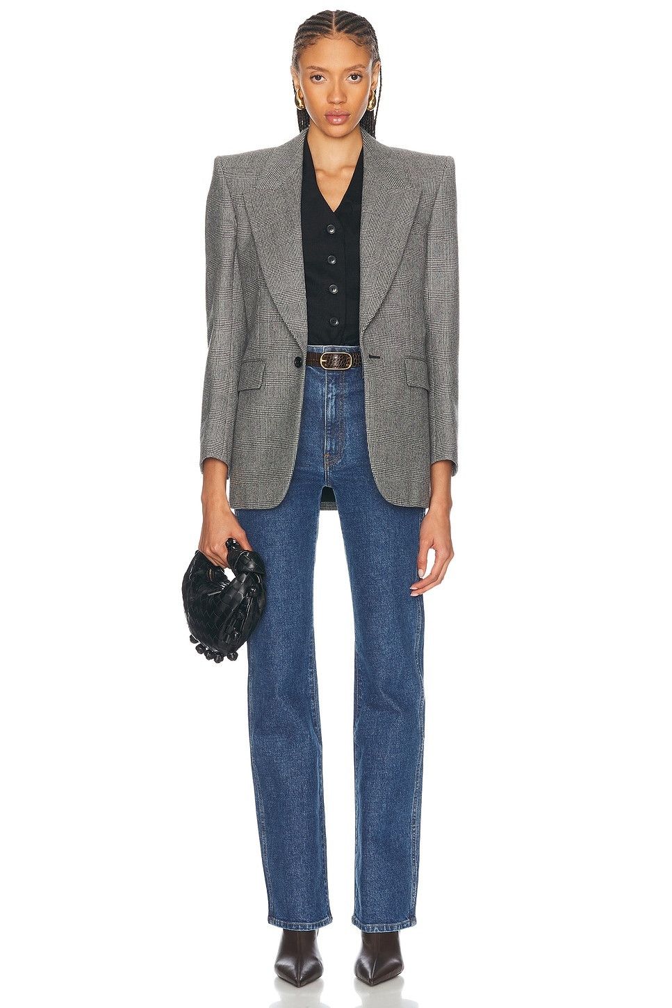 Saint Laurent Paris jacket in prince of wales flannel Size XS / US 0-2 / IT 36-38 - 3 Thumbnail