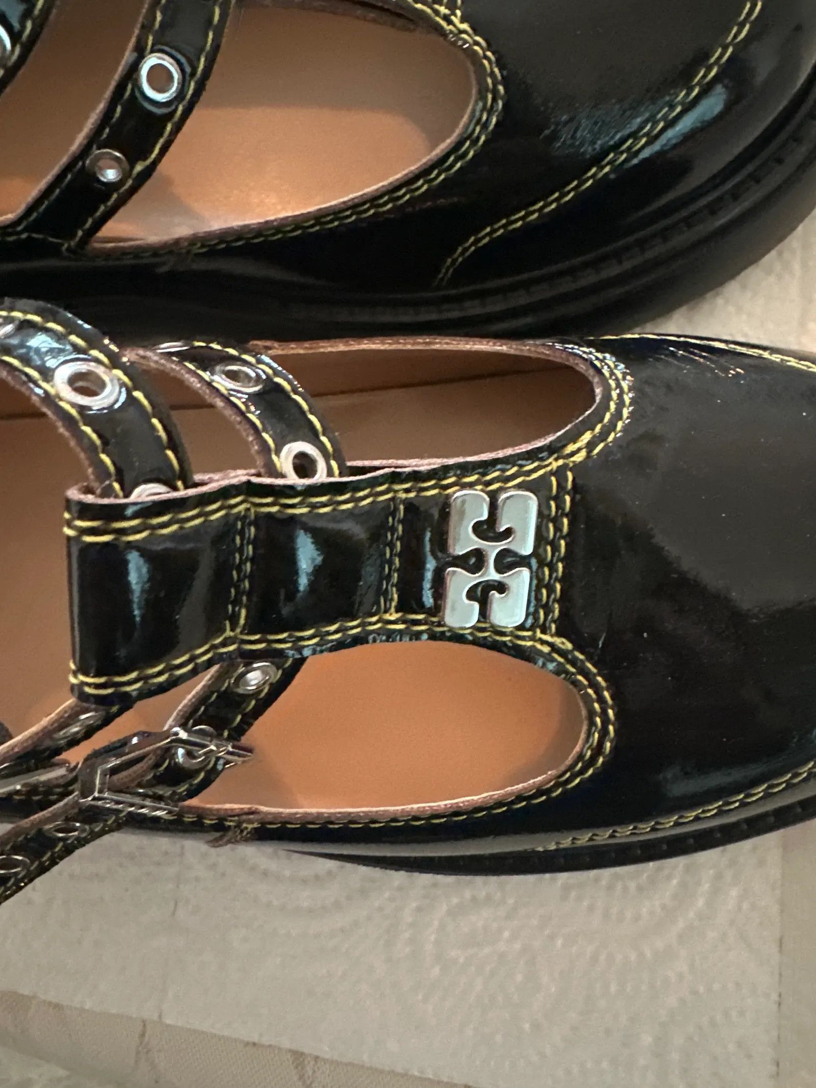 Ganni Ganni Mary Jane Sandals Size US 10 / IT 40 - 3 Thumbnail
