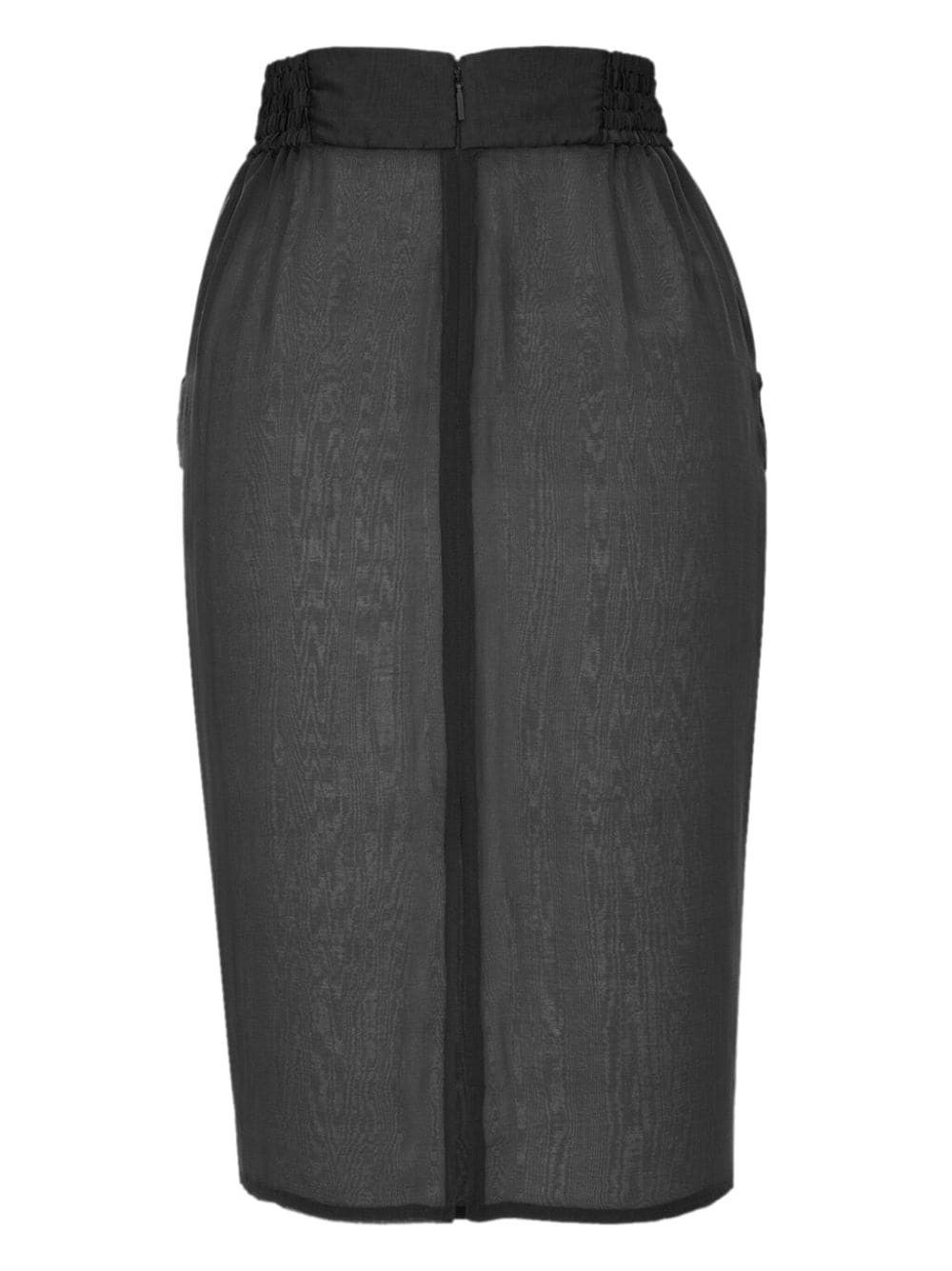 Saint Laurent Paris pencil skirt in silk muslin Size 25" / US 0 / IT 36 - 2 Thumbnail