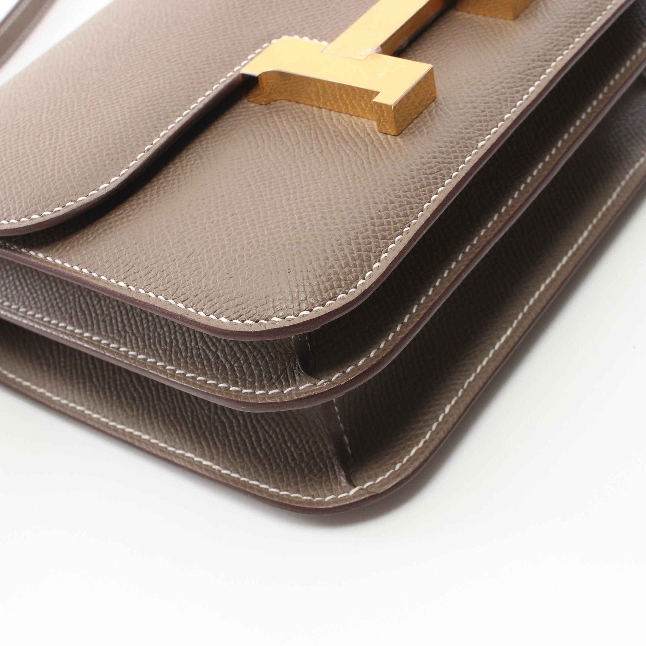 Hermes Hermes Constance 3 Mini Shoulder Bag Veau Epsom Gray Brown Gold Hardware Double Engraved Size ONE SIZE - 6 Thumbnail