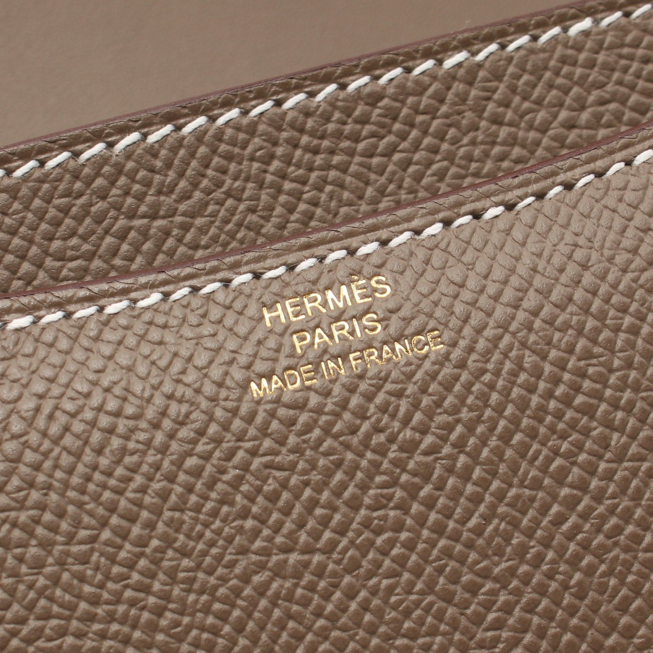 Hermes Hermes Constance 3 Mini Shoulder Bag Veau Epsom Gray Brown Gold Hardware Double Engraved Size ONE SIZE - 4 Thumbnail