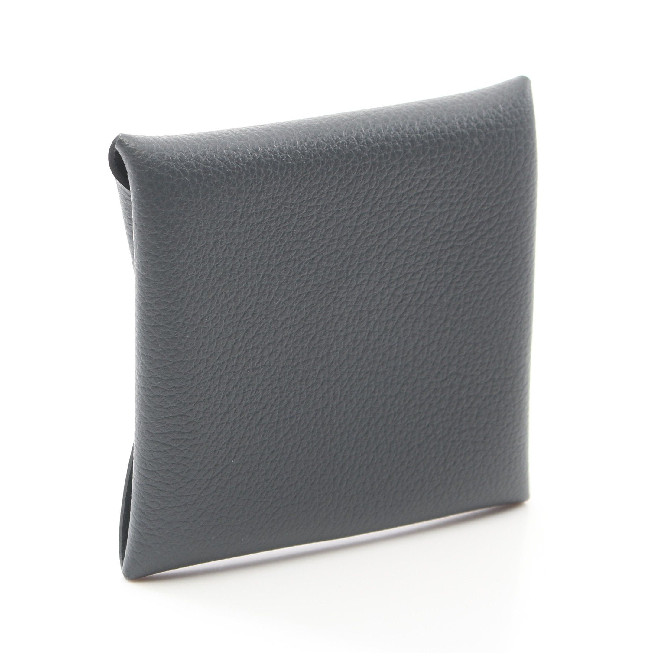 Hermes Hermes Bastia Ardoise Coin Purse Evercolor Dark Gray Silver Hardware Double Engraved Size ONE SIZE - 2 Thumbnail