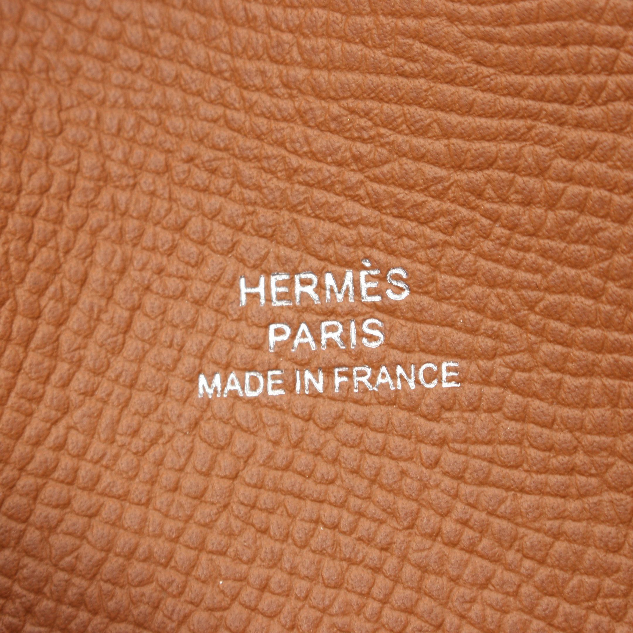 Hermes Hermes Calvi Gold Coin Purse Veau Epsom Light Brown Silver Hardware Double Engraved Size ONE SIZE - 4 Thumbnail
