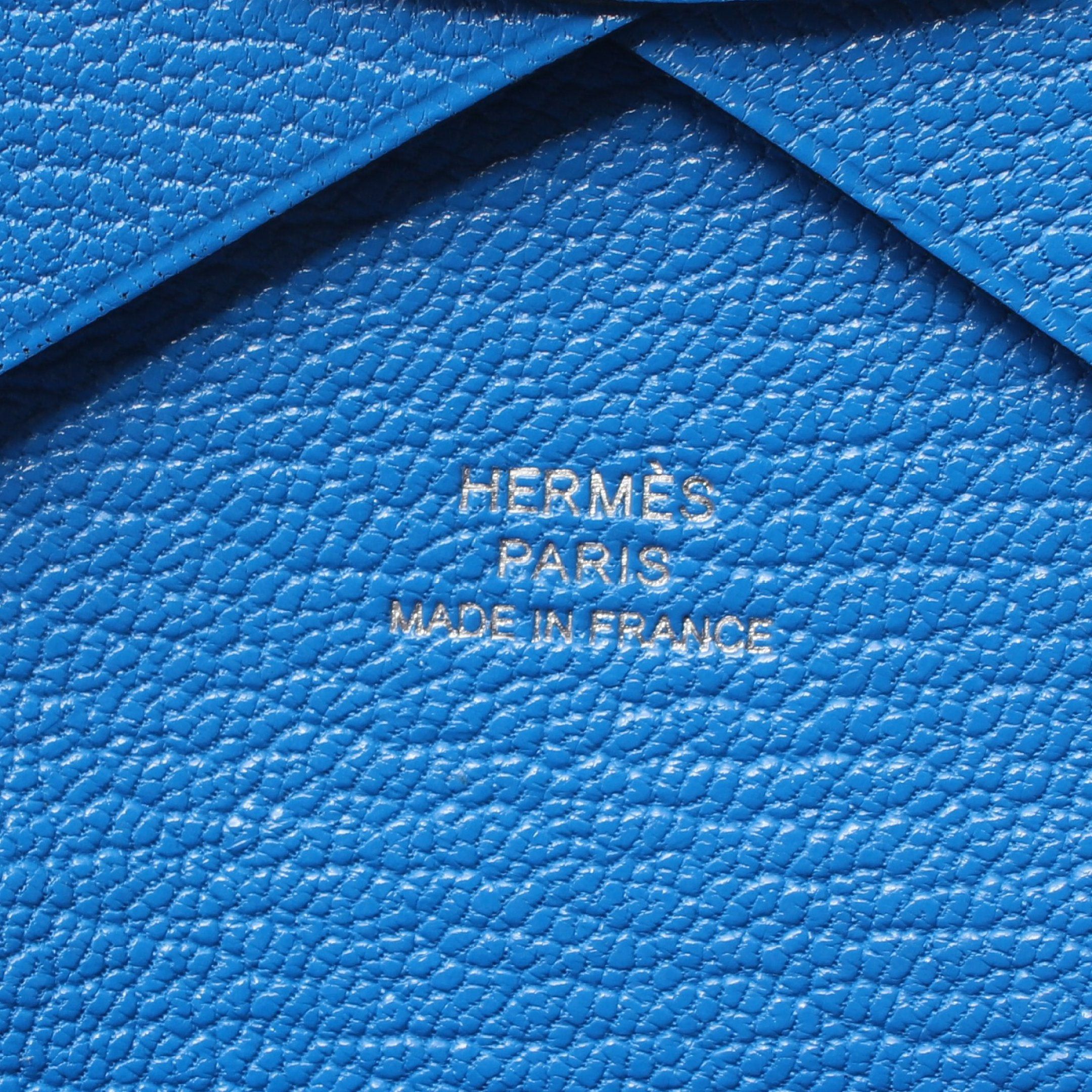 Hermes Hermes Calviduo Blue Hydra Coin Purse Chevre Silver Hardware B Stamp Size ONE SIZE - 5 Thumbnail