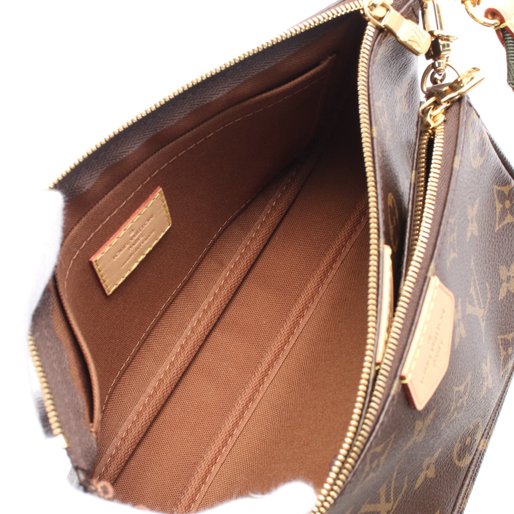 Louis Vuitton Louis Vuitton Multy Pochette Accessoires Monogram Khaki Shoulder Bag Brown Green Size ONE SIZE - 3 Thumbnail