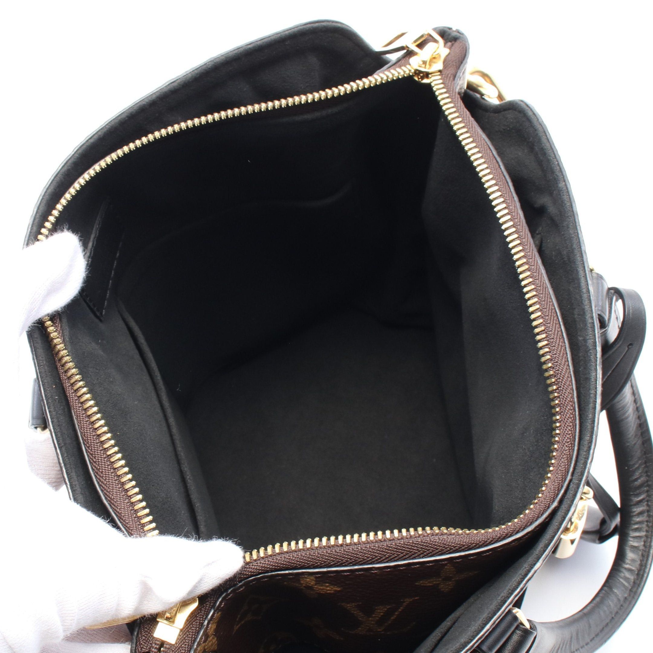 Louis Vuitton Louis Vuitton Flower Zipped Tote Pm Monogram Noir Handbag Bag Leather Brown Black Size ONE SIZE - 3 Thumbnail