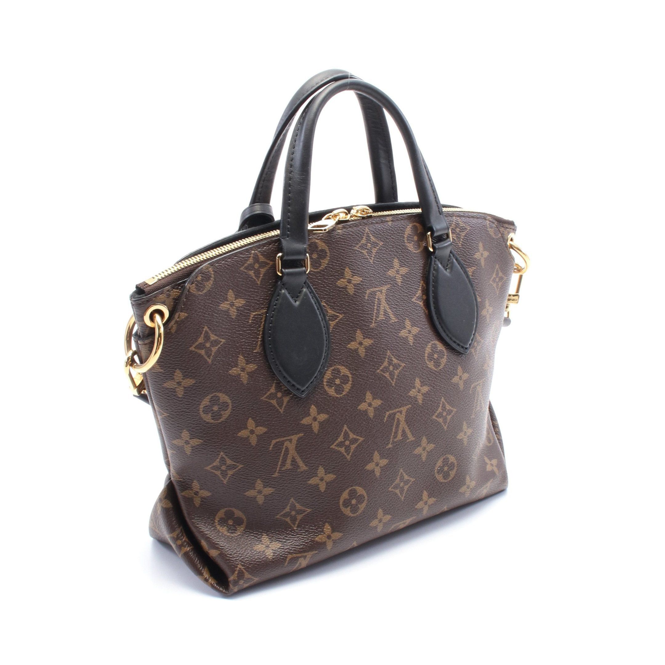 Louis Vuitton Louis Vuitton Flower Zipped Tote Pm Monogram Noir Handbag Bag Leather Brown Black Size ONE SIZE - 2 Thumbnail