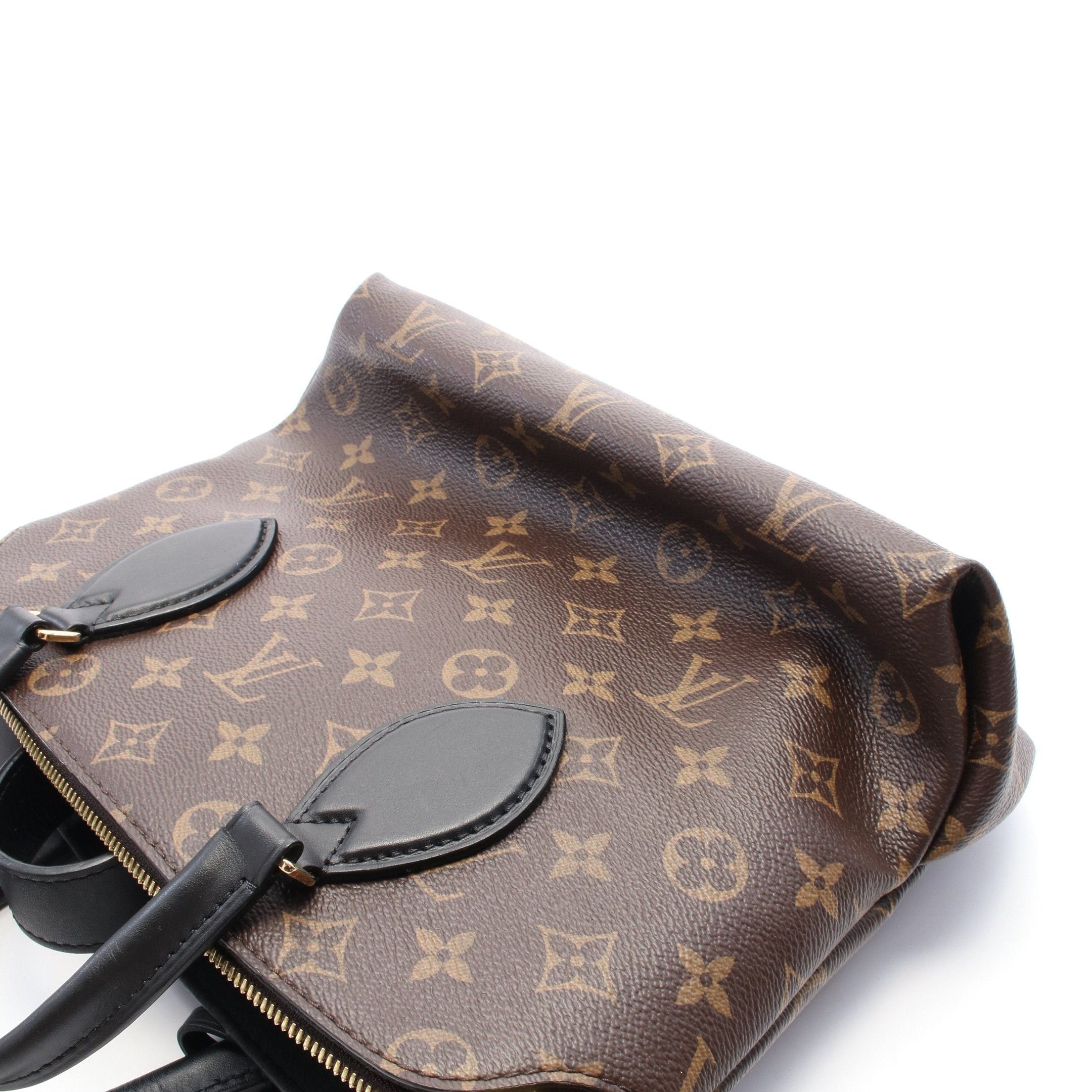 Louis Vuitton Louis Vuitton Flower Zipped Tote Pm Monogram Noir Handbag Bag Leather Brown Black Size ONE SIZE - 6 Thumbnail