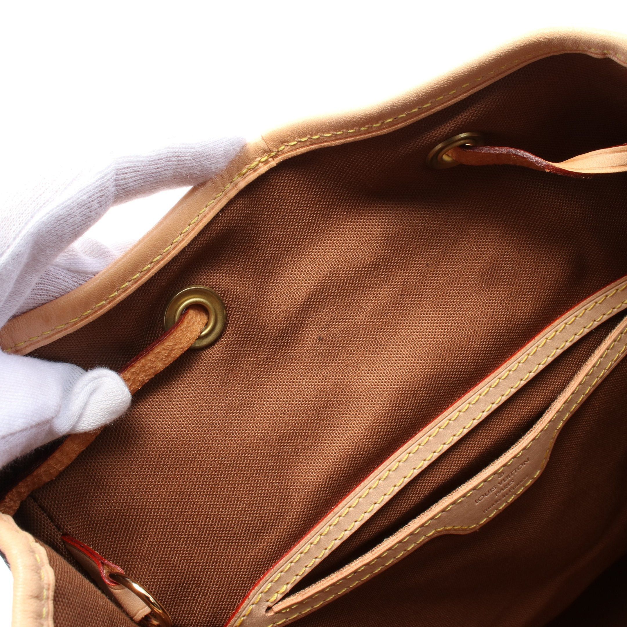 Louis Vuitton Louis Vuitton Montsouris Gm Monogram Backpack Rucksack Leather Brown Size ONE SIZE - 7 Thumbnail