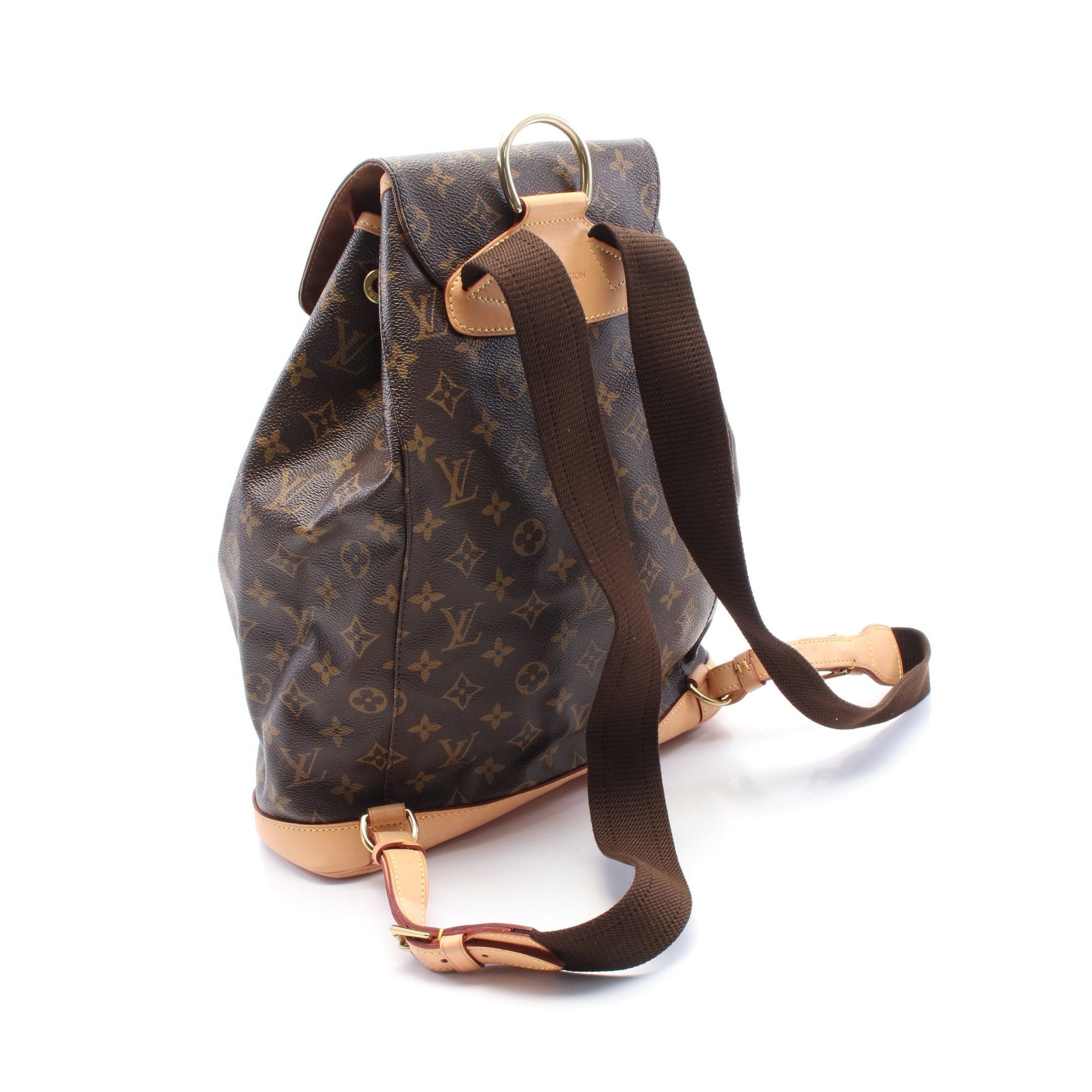 Louis Vuitton Louis Vuitton Montsouris Gm Monogram Backpack Rucksack Leather Brown Size ONE SIZE - 2 Thumbnail