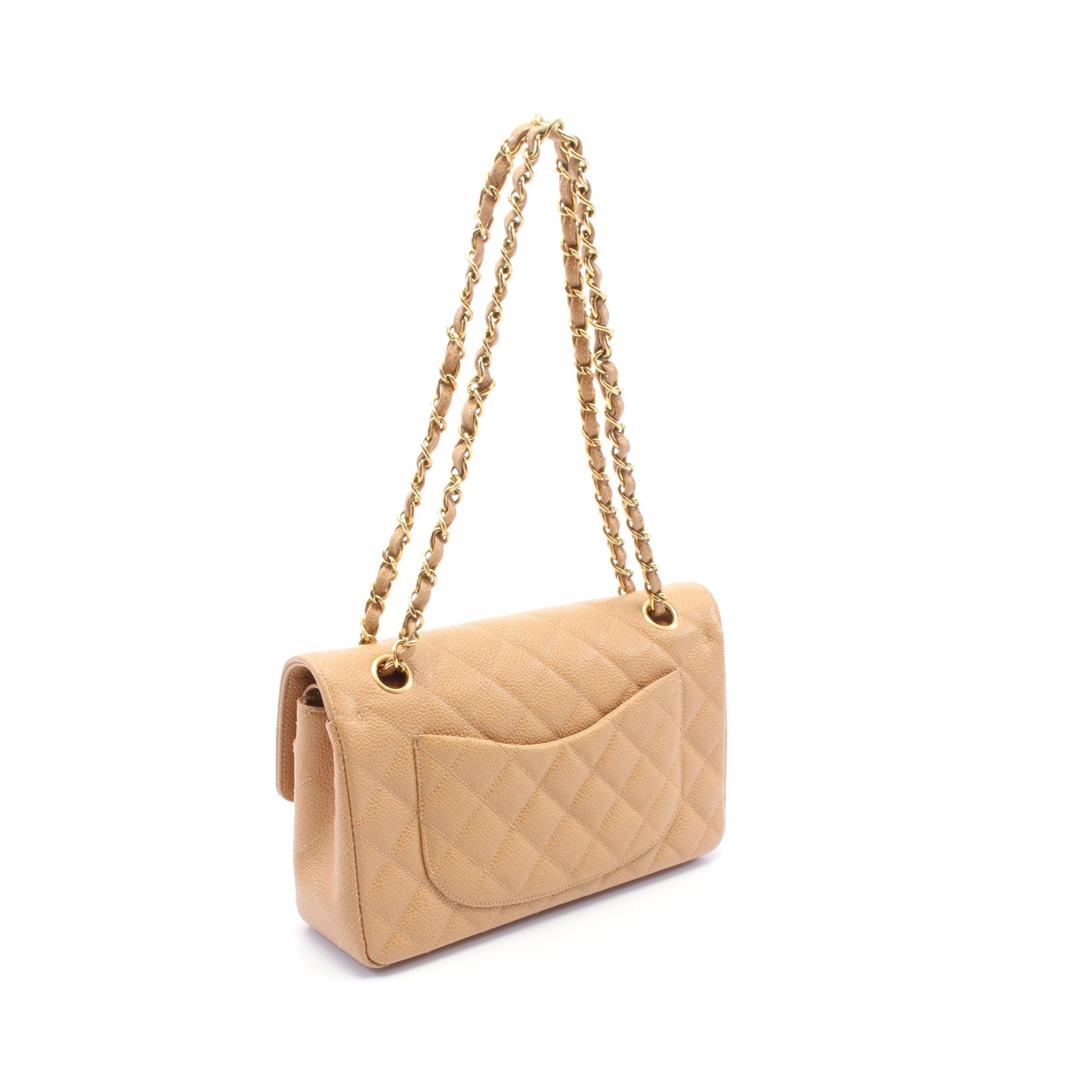 Chanel Chanel Matelasse Double Flap Chain Shoulder Bag Caviar Skin Beige Gold Hardware Size ONE SIZE - 2 Thumbnail